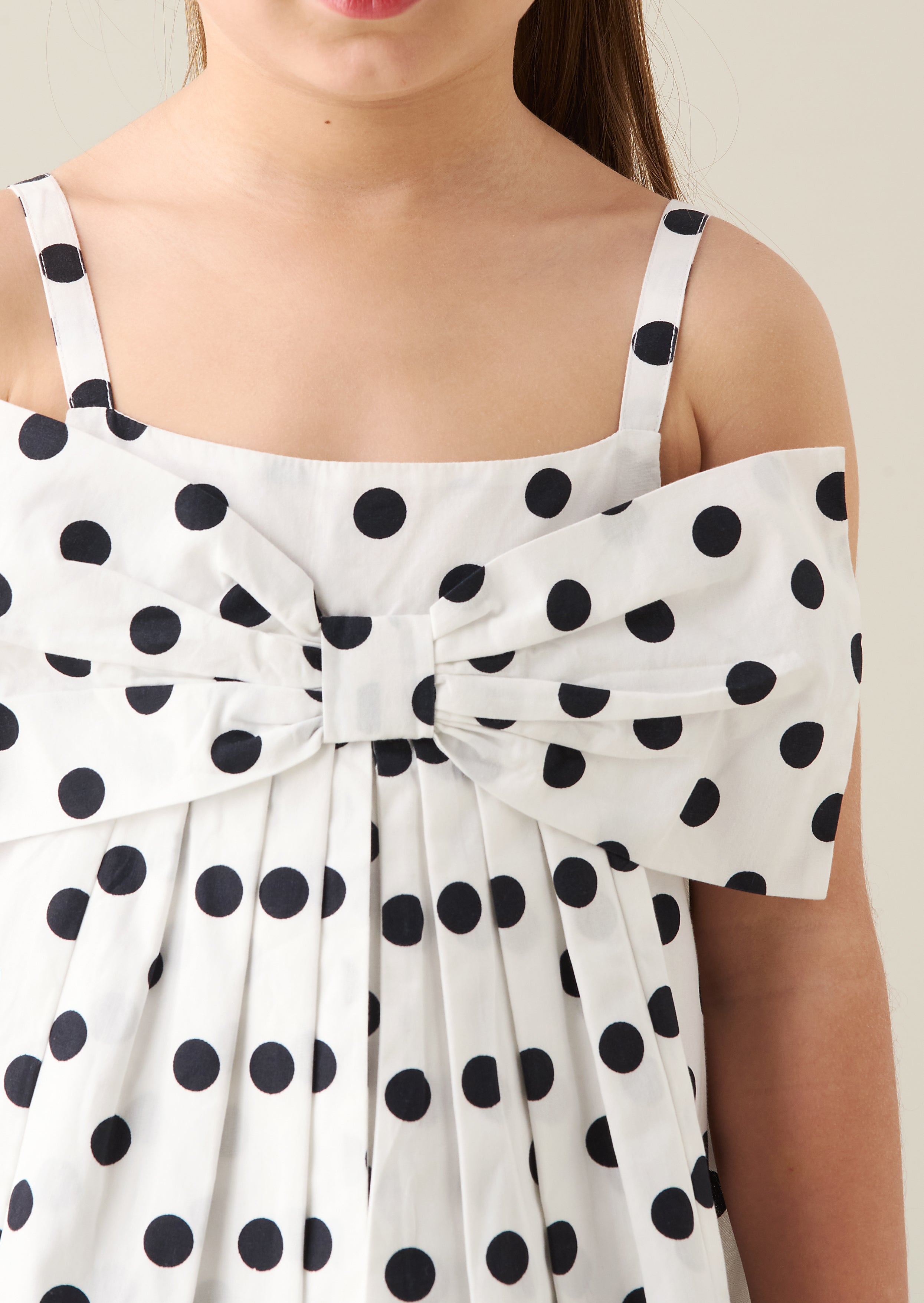 Robe Libby à nœud et pois