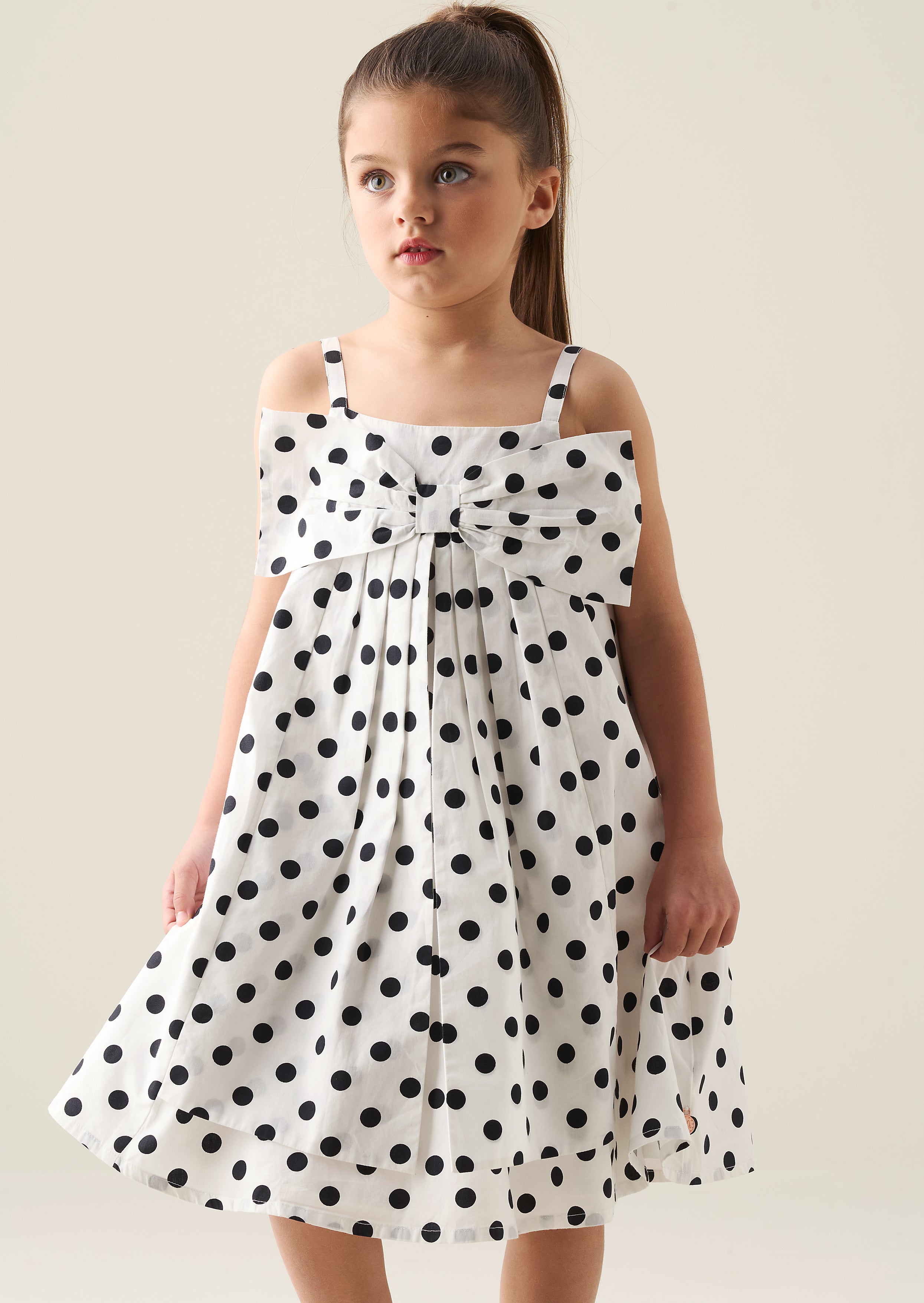 Robe Libby à nœud et pois