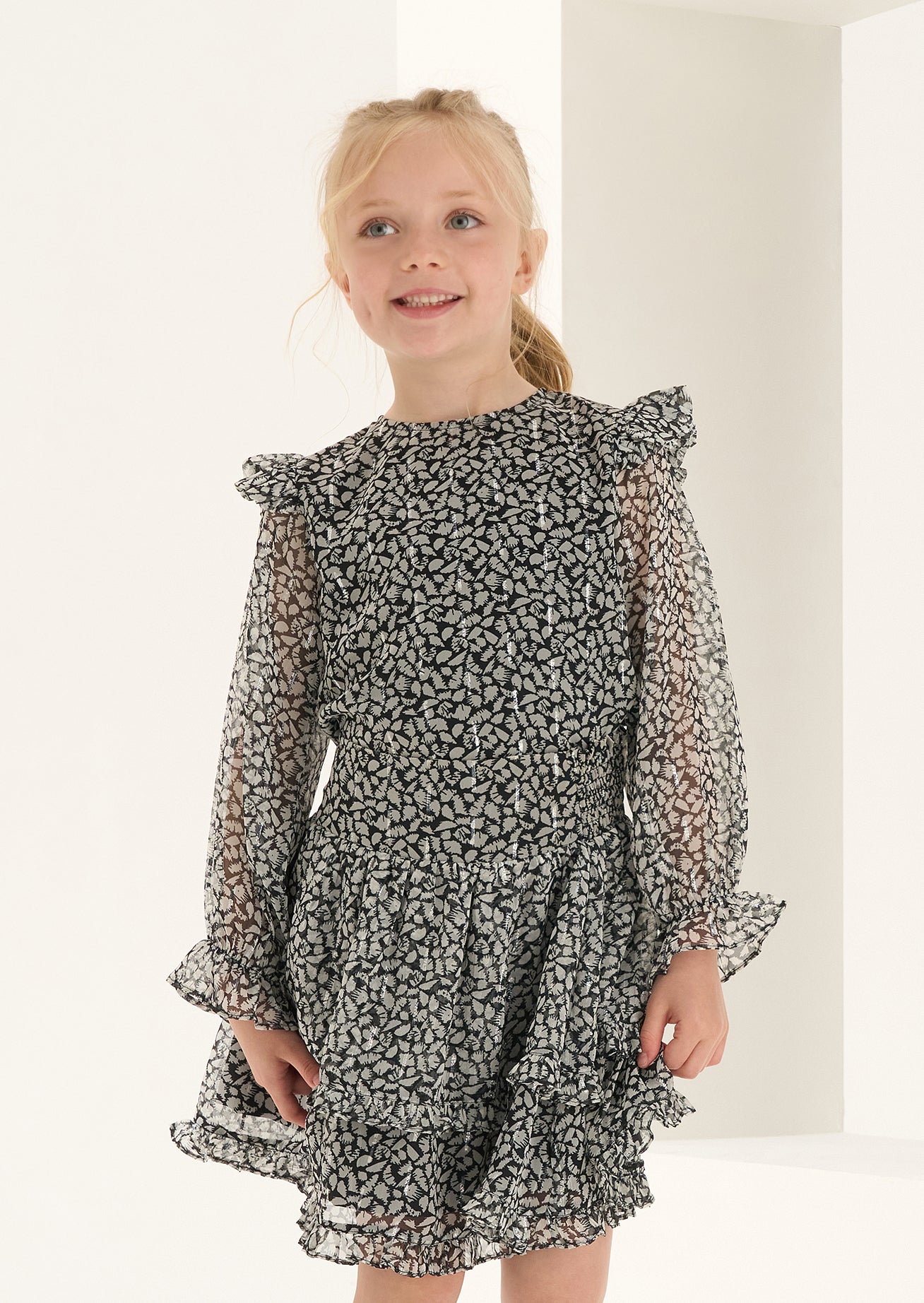 Becci Georgette Lurex Oberteil