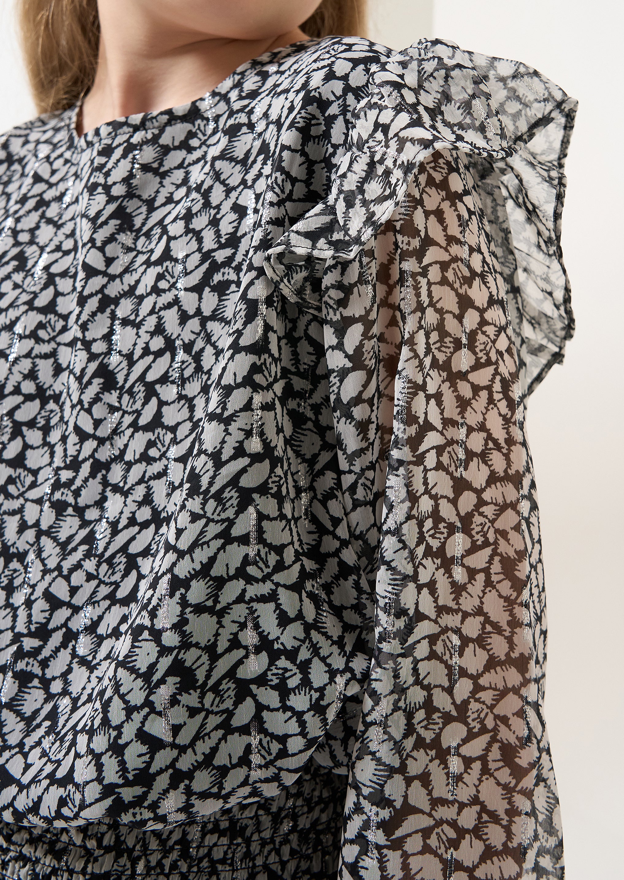 Becci Georgette Lurex Oberteil