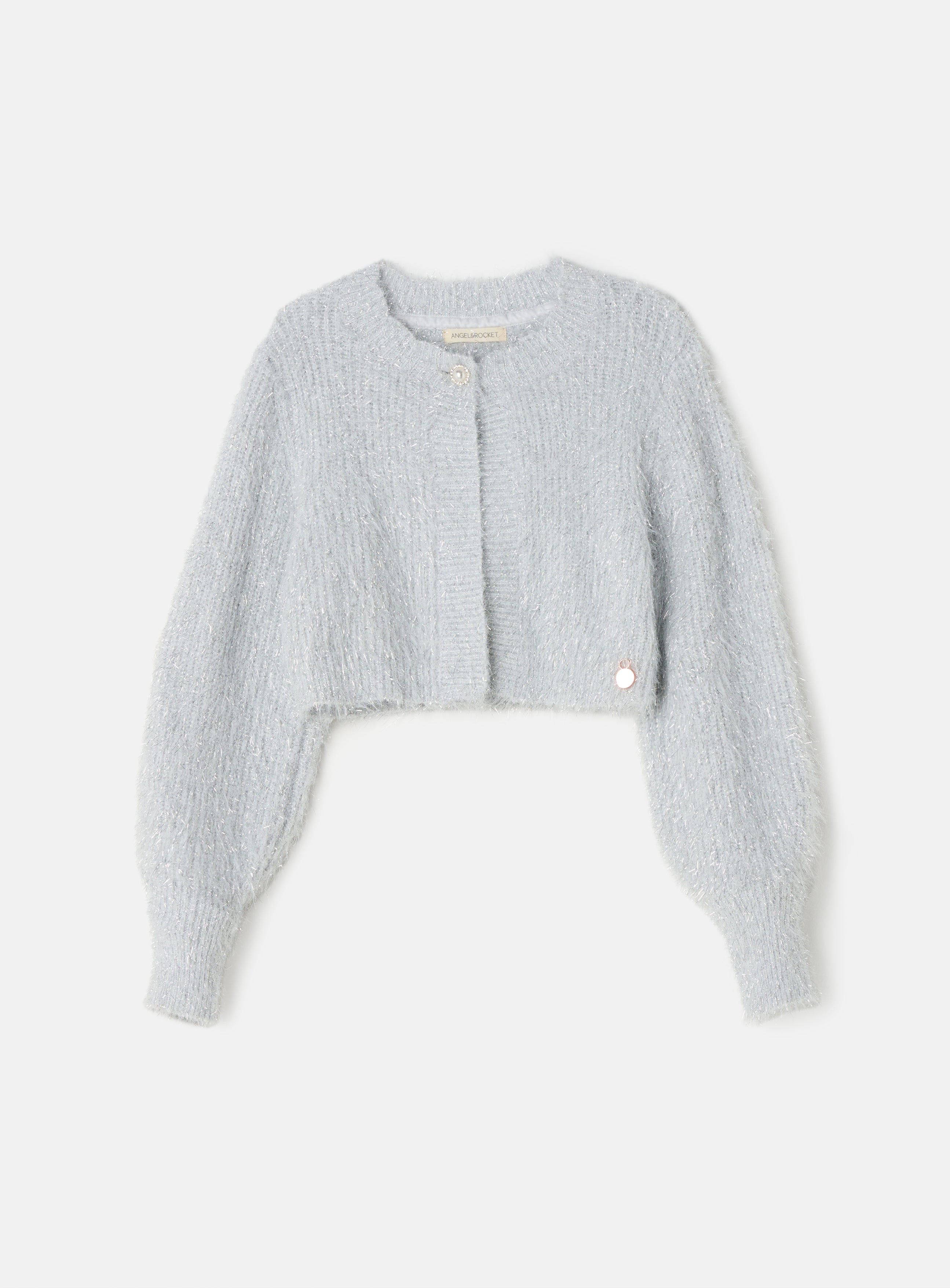 Trixie Silber Lurex Strickjacke