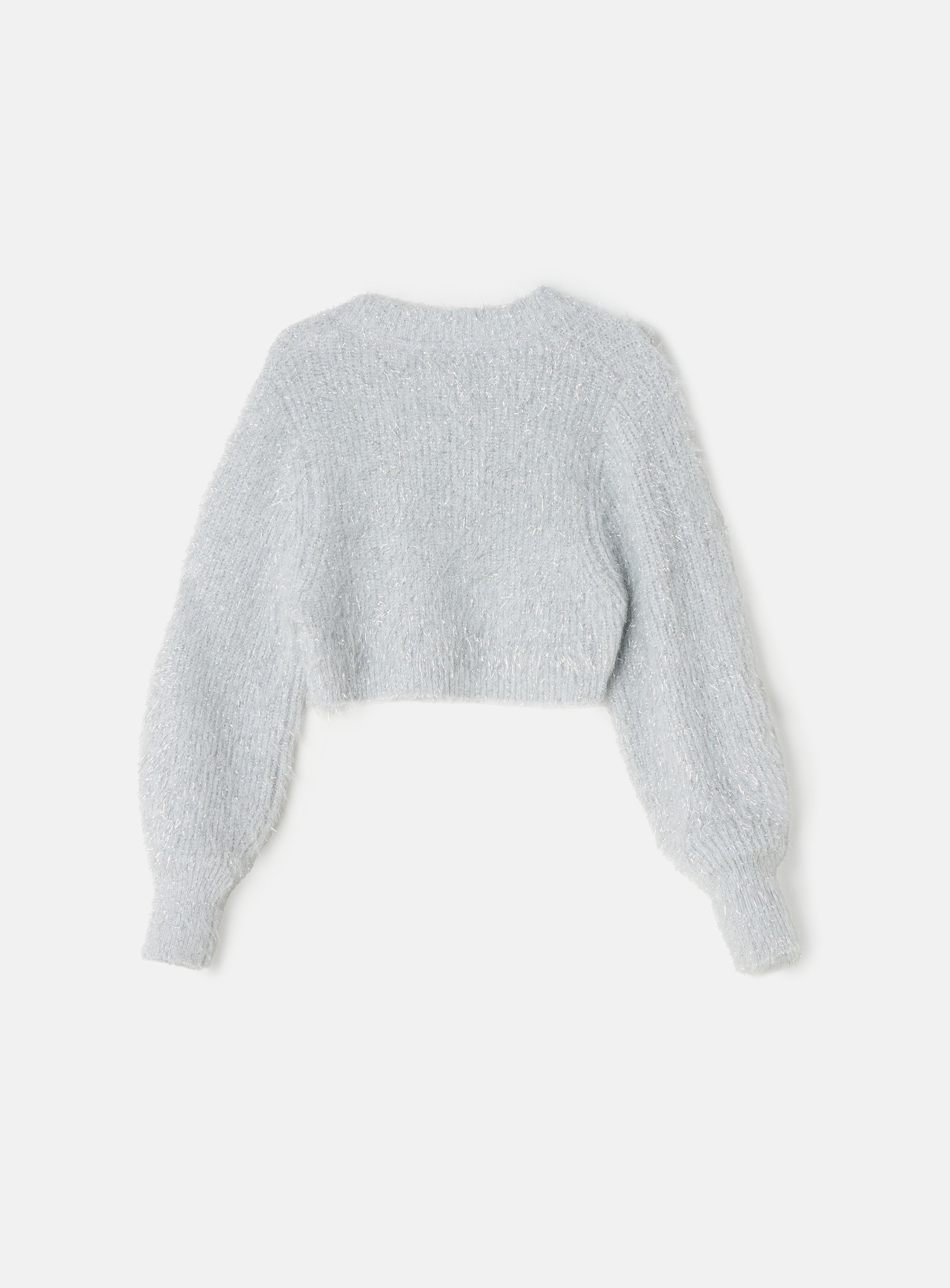 Trixie Silber Lurex Strickjacke