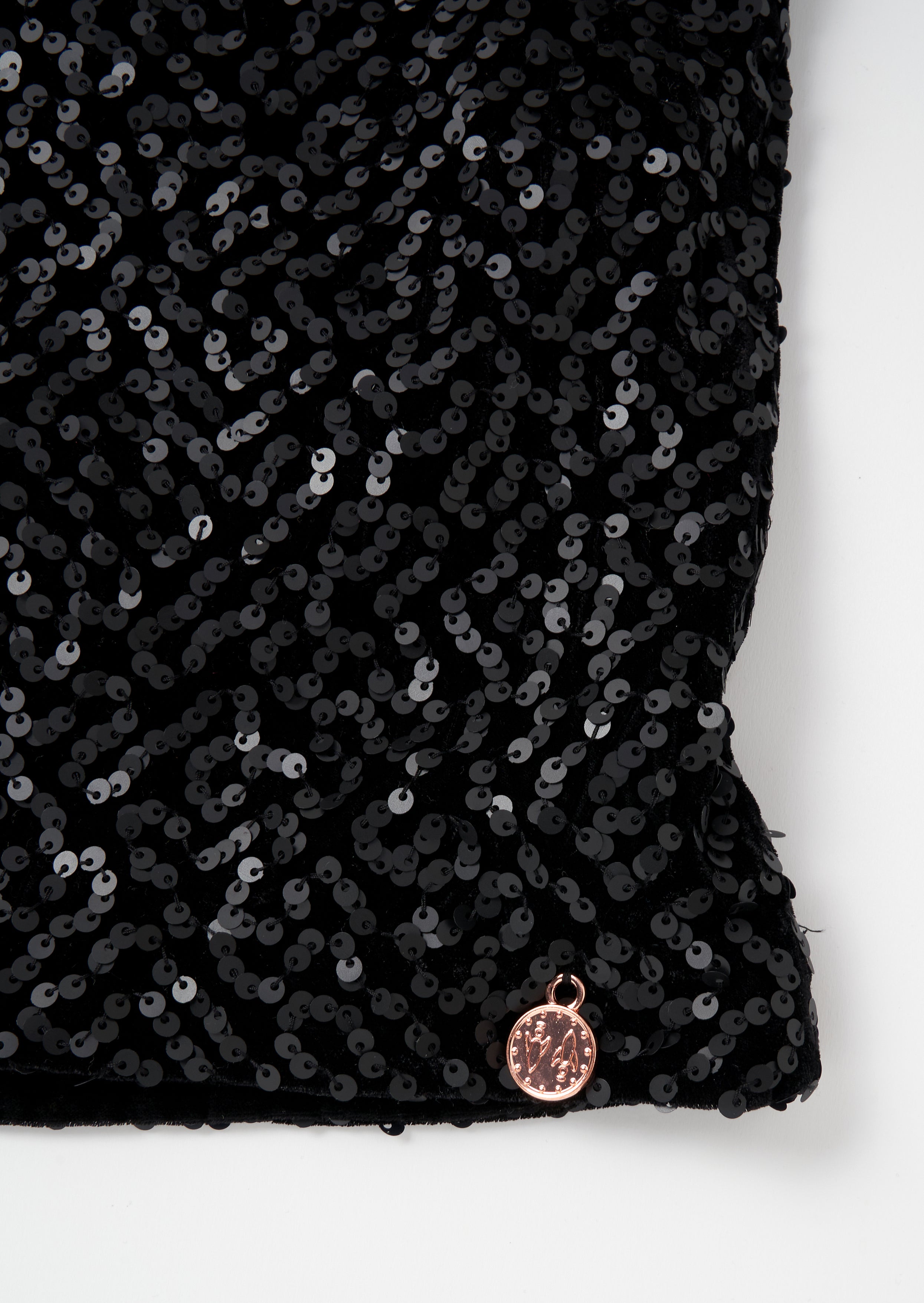 Robe droite Lexi mate à sequins