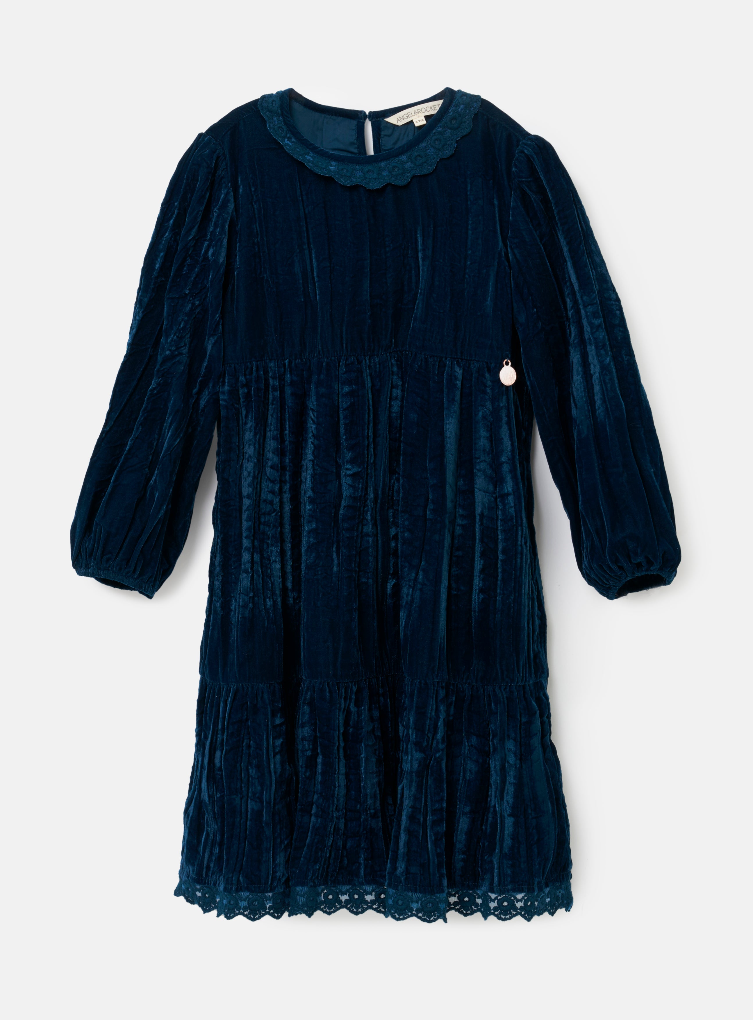 Mia Kleid mit Samtspitzenkragen