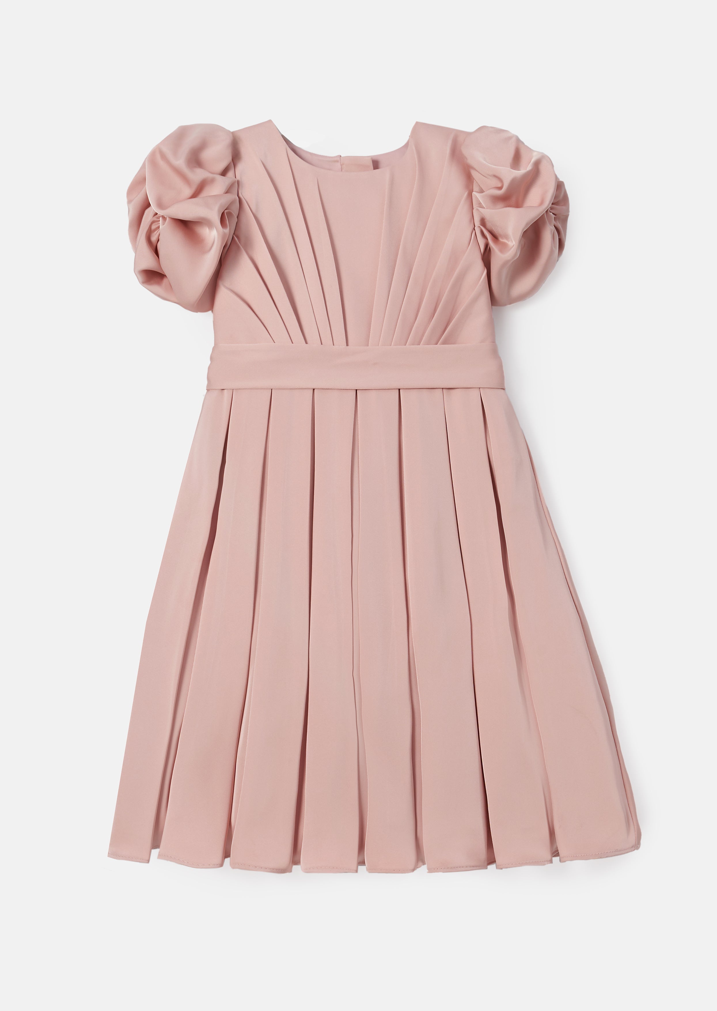 Sukienka Portia Blush z plisowanym gorsetem