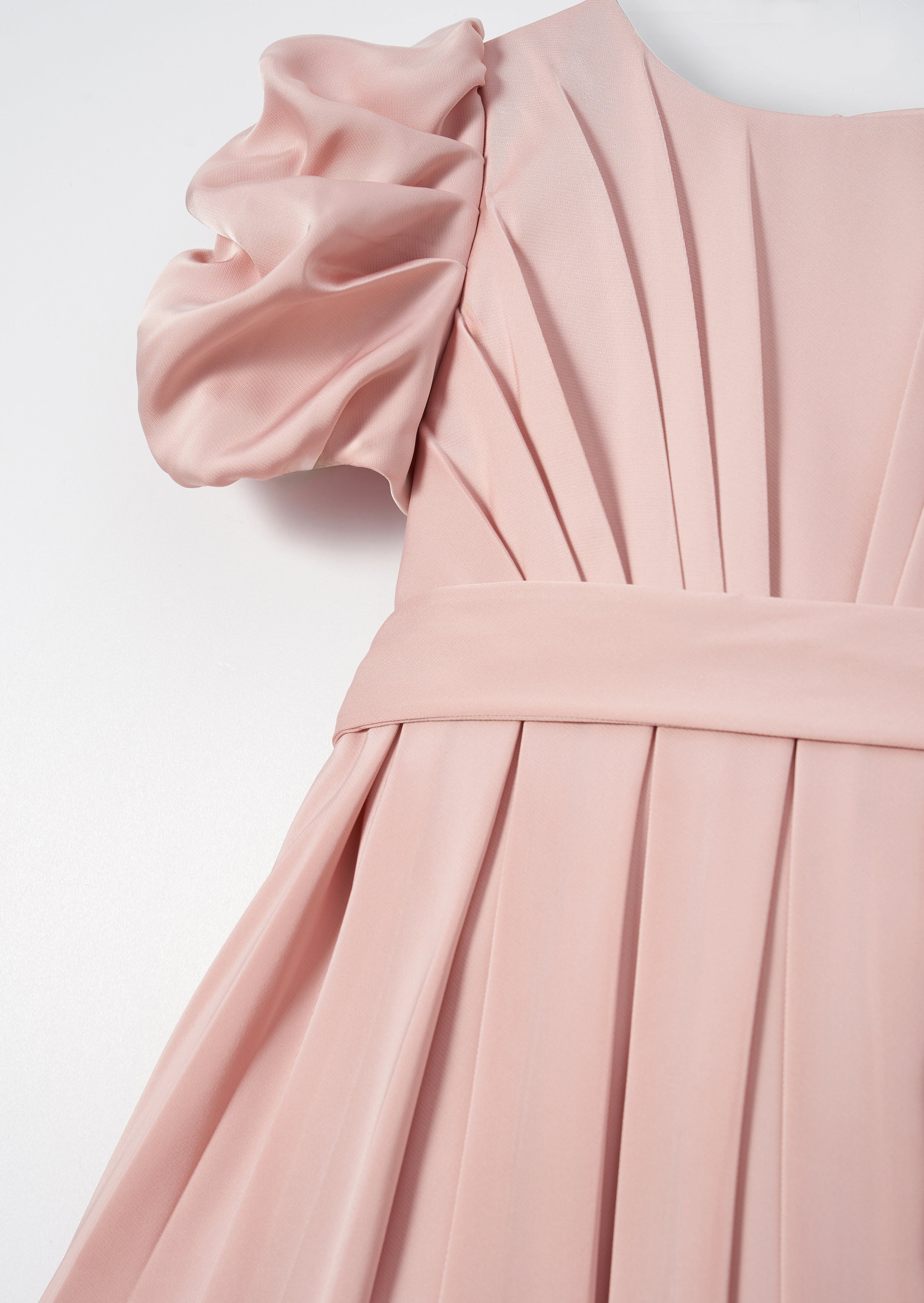 Sukienka Portia Blush z plisowanym gorsetem