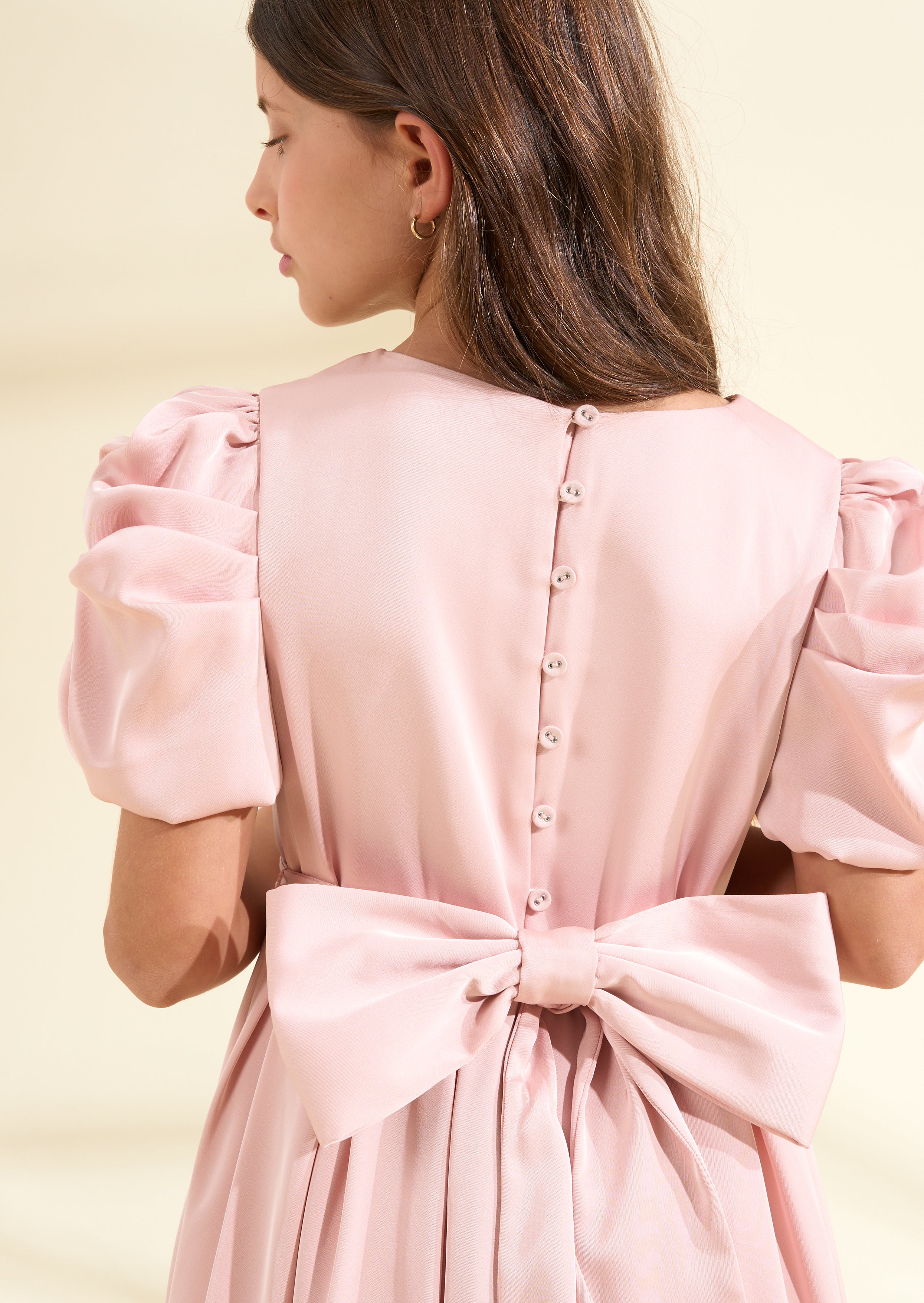Sukienka Portia Blush z plisowanym gorsetem