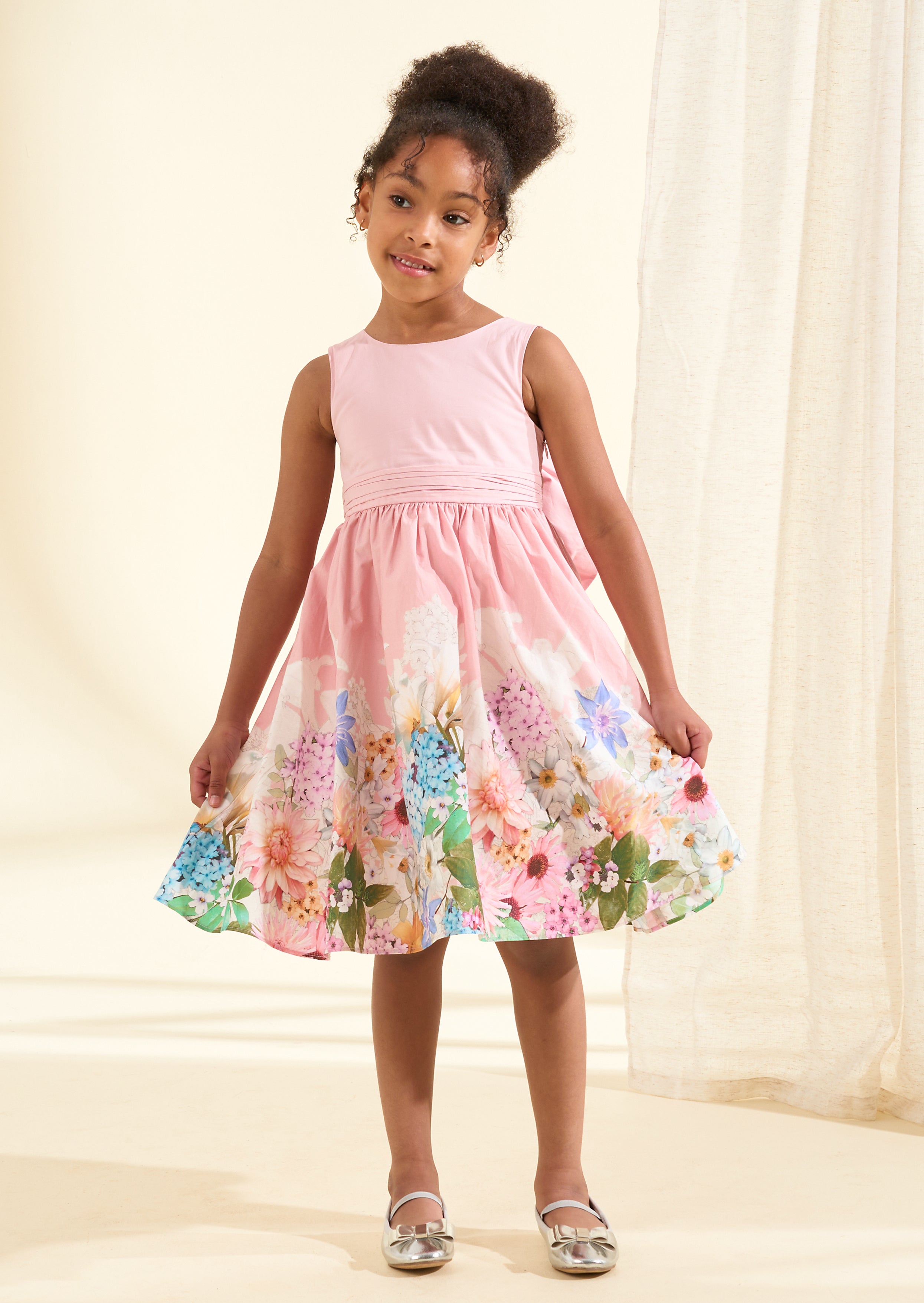 Elisa Pink Bow Back Dress