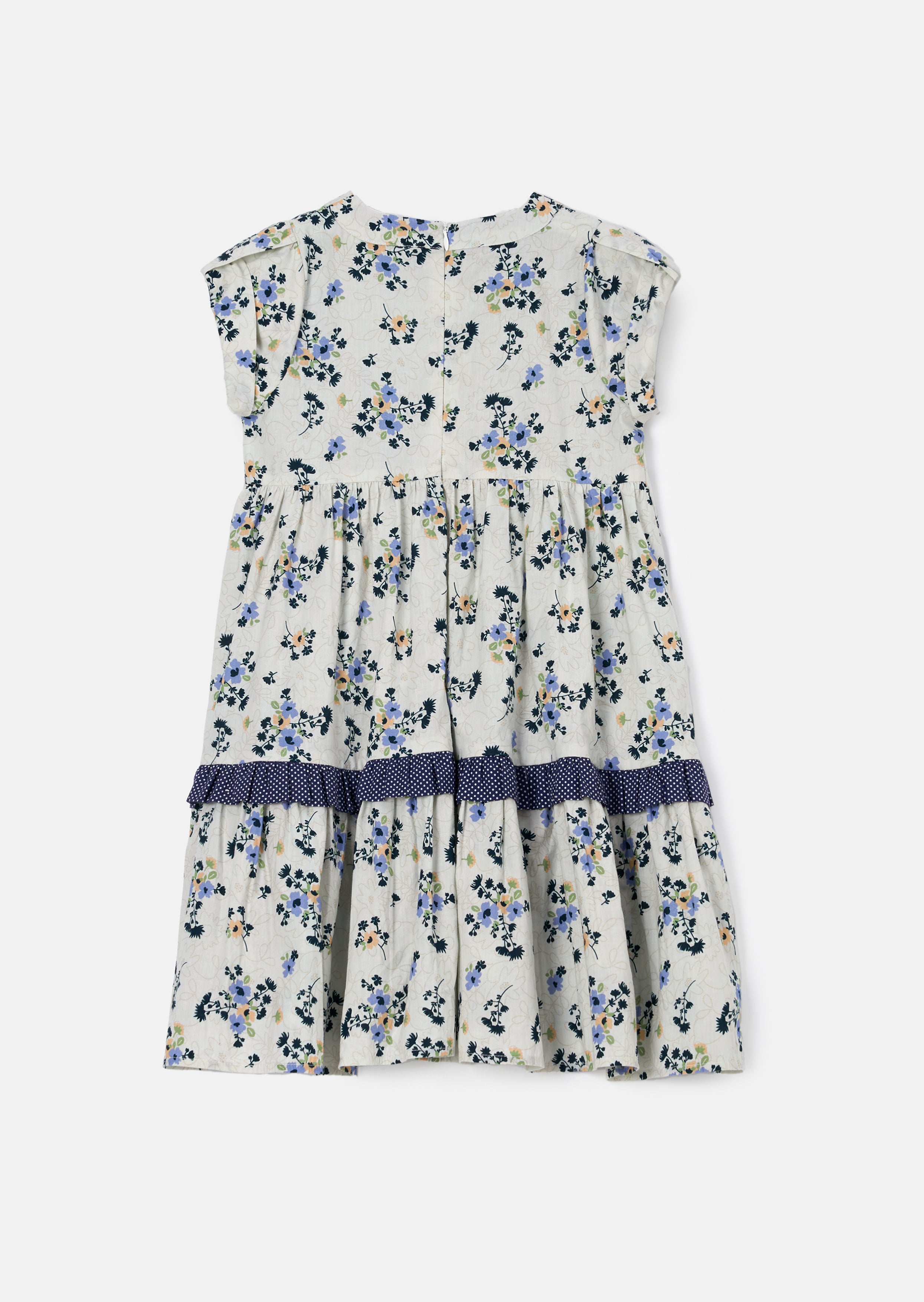 Hattie Blue Printed Bow Sleeve Dress