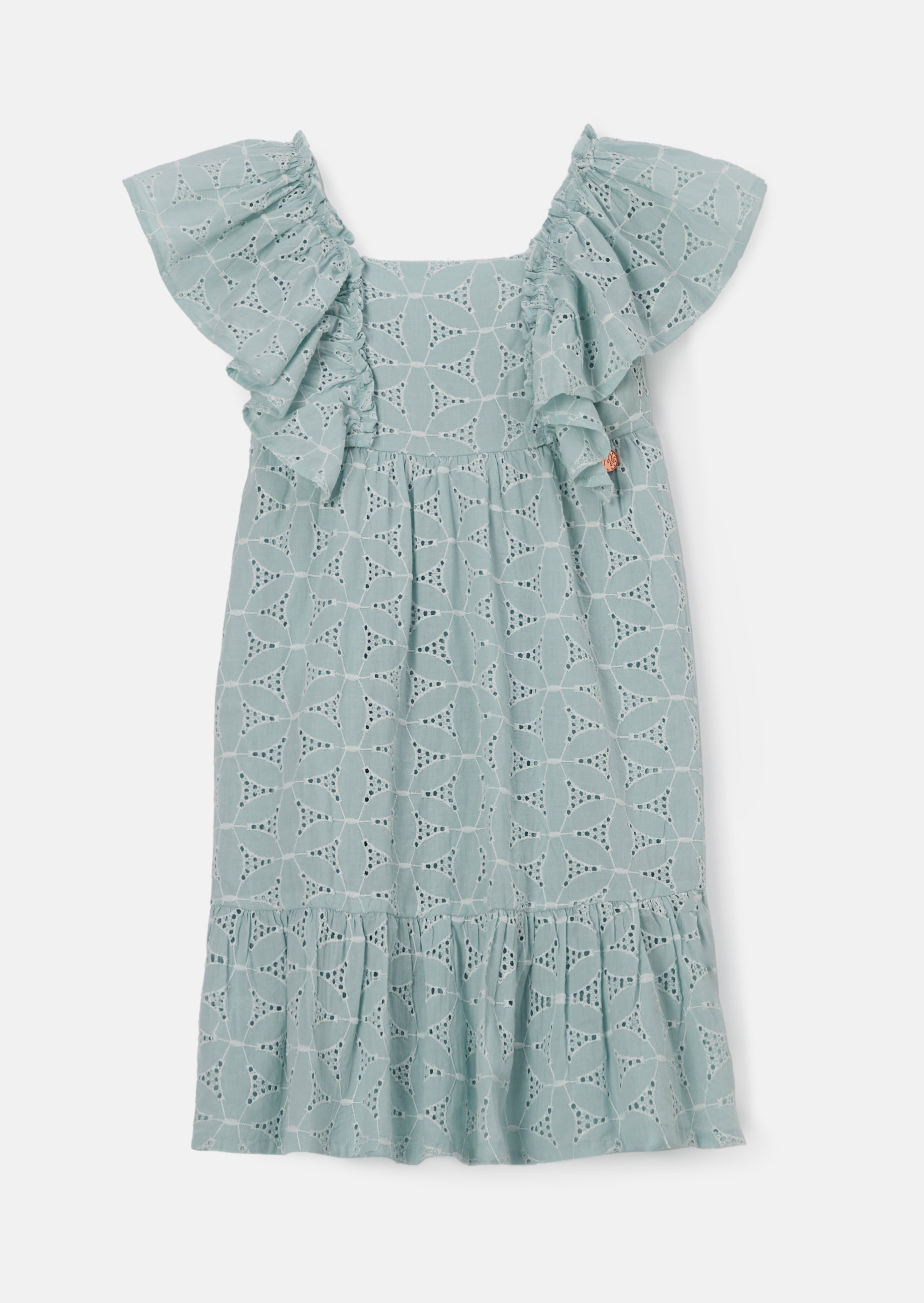 Sukienka Sara Mint z haftem Broderie