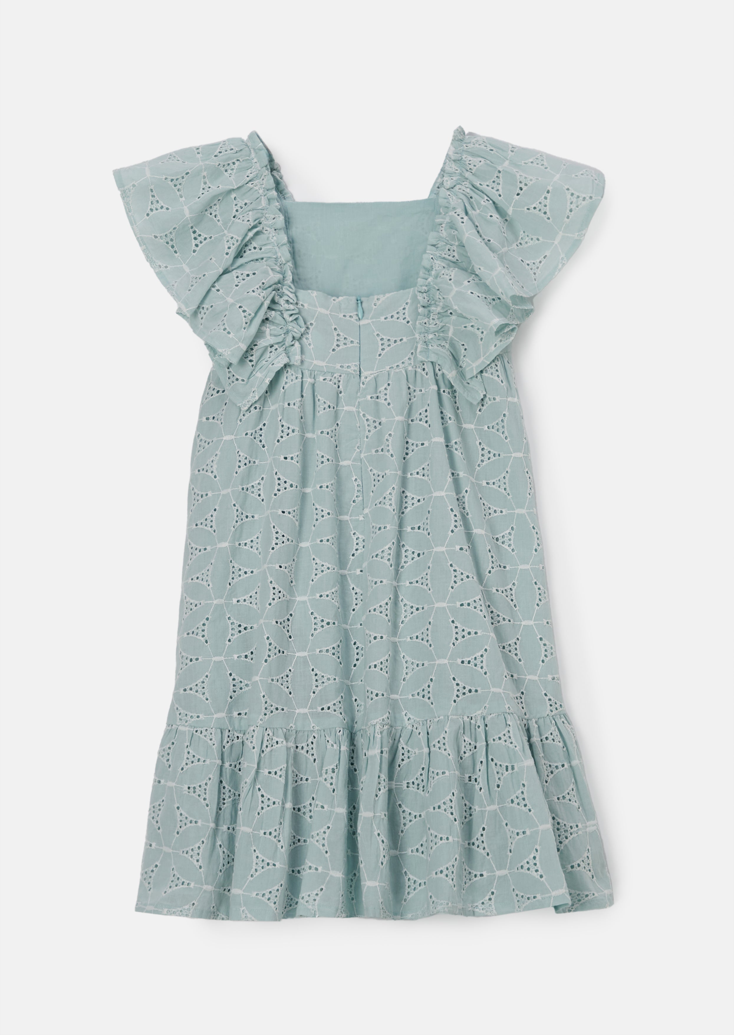 Sukienka Sara Mint z haftem Broderie
