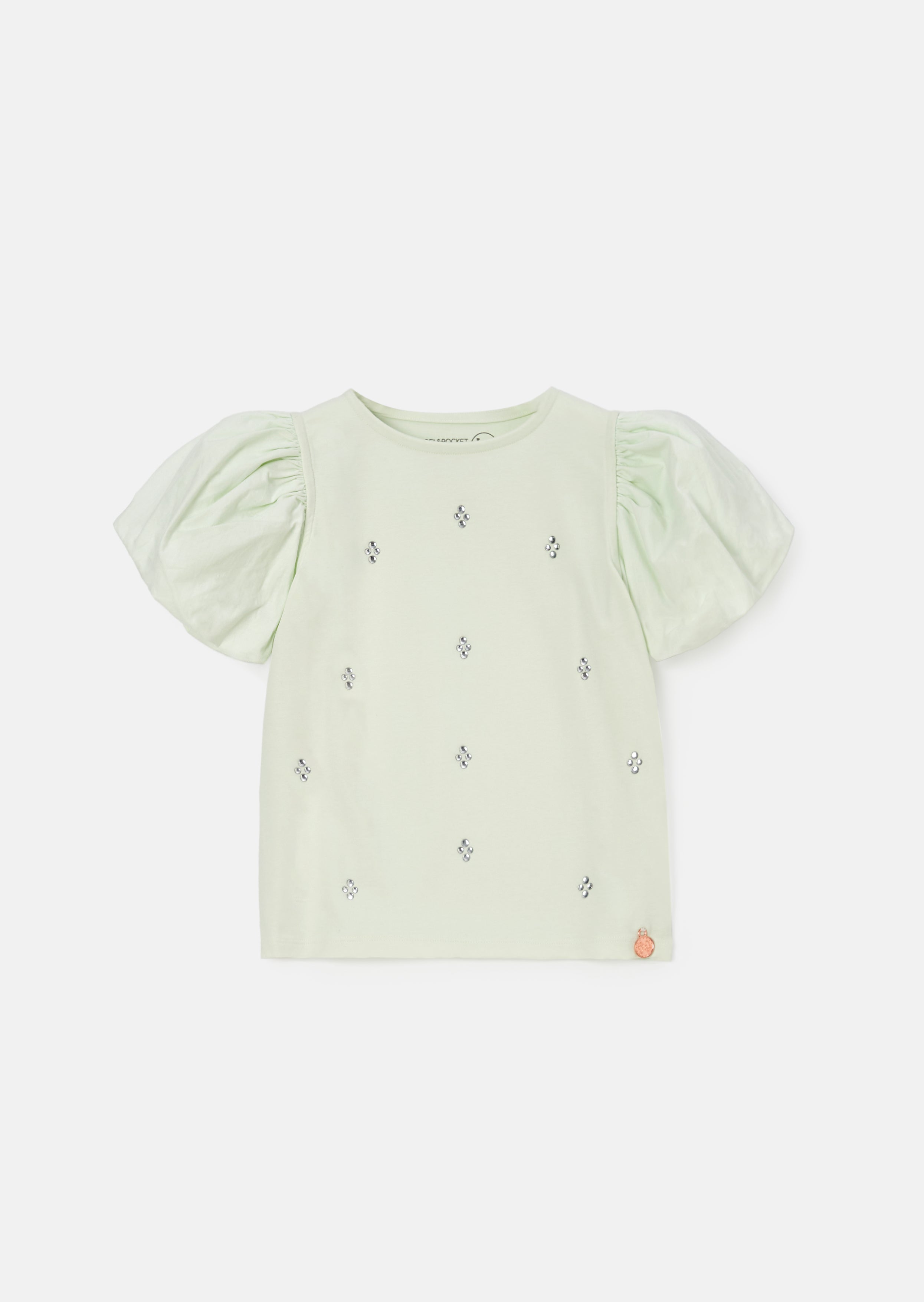 Renata Sage Puff Sleeve Tee