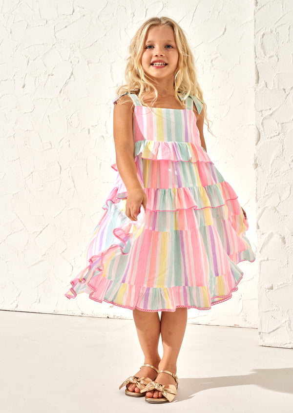 Nola Multi Bright Stripe Dress