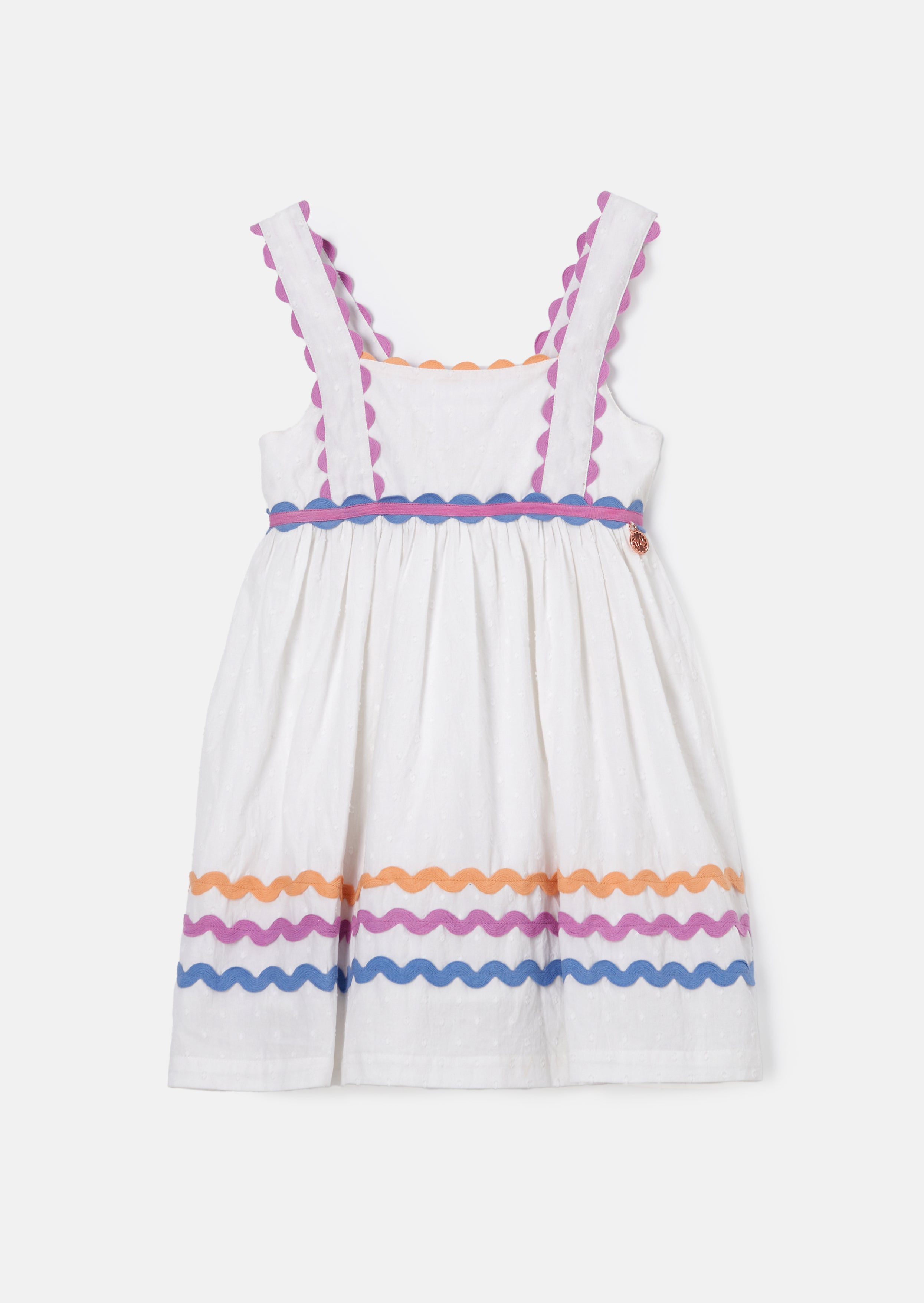 Lia Weiß Rik Rak Kleid