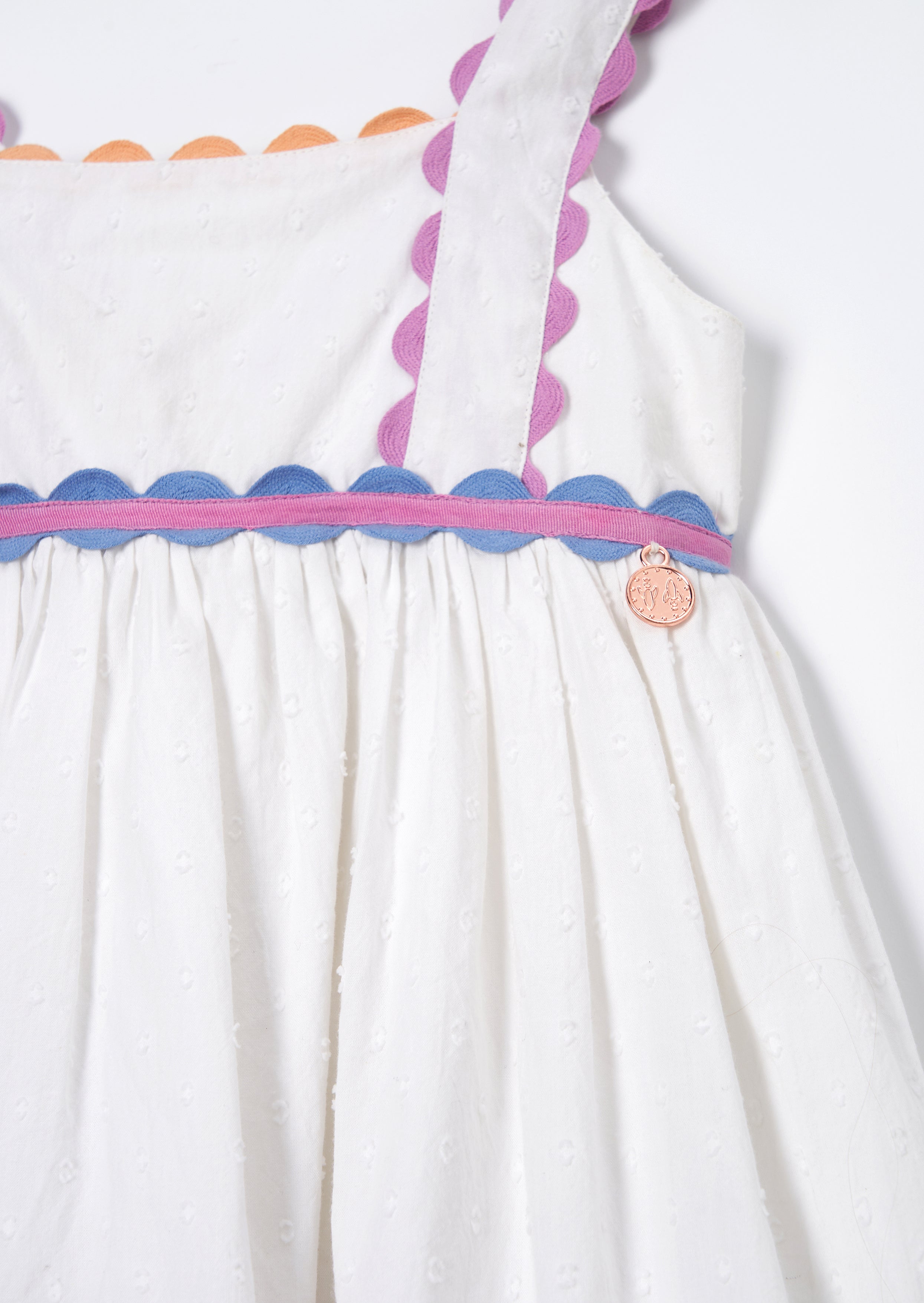 Lia Weiß Rik Rak Kleid