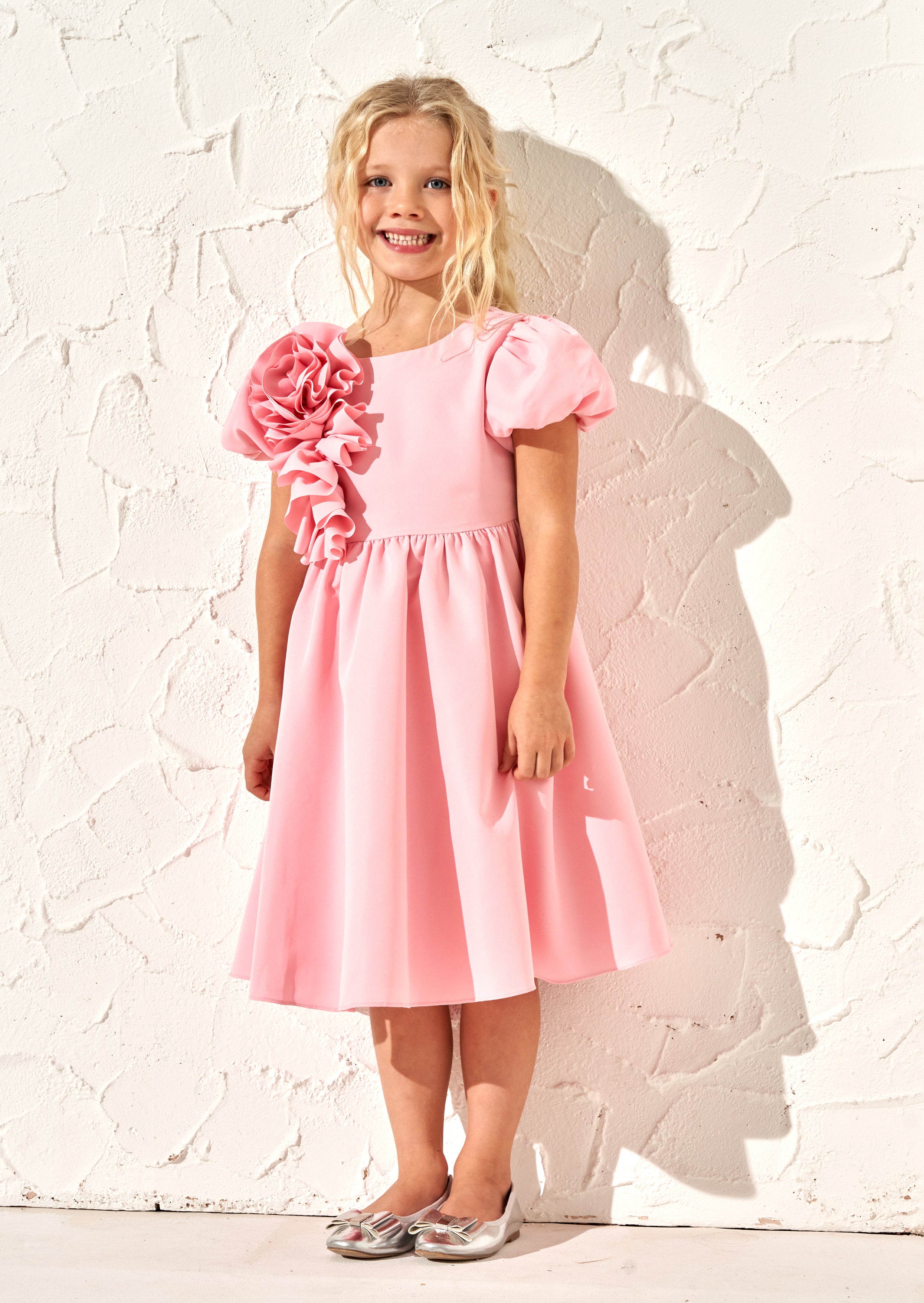 Sukienka Nieve Pink Cascade Corsage