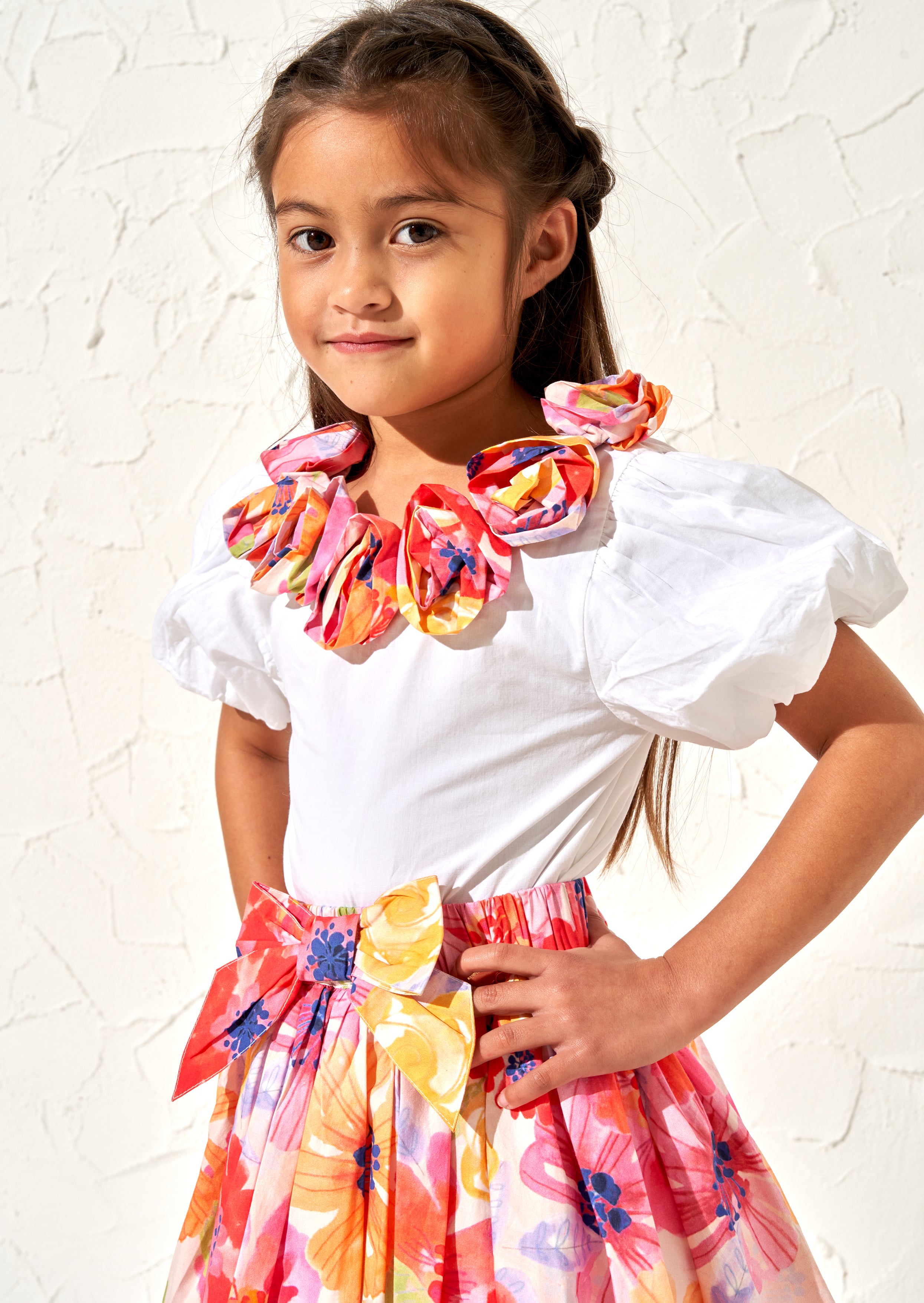 Haut col corsage blanc Sadie