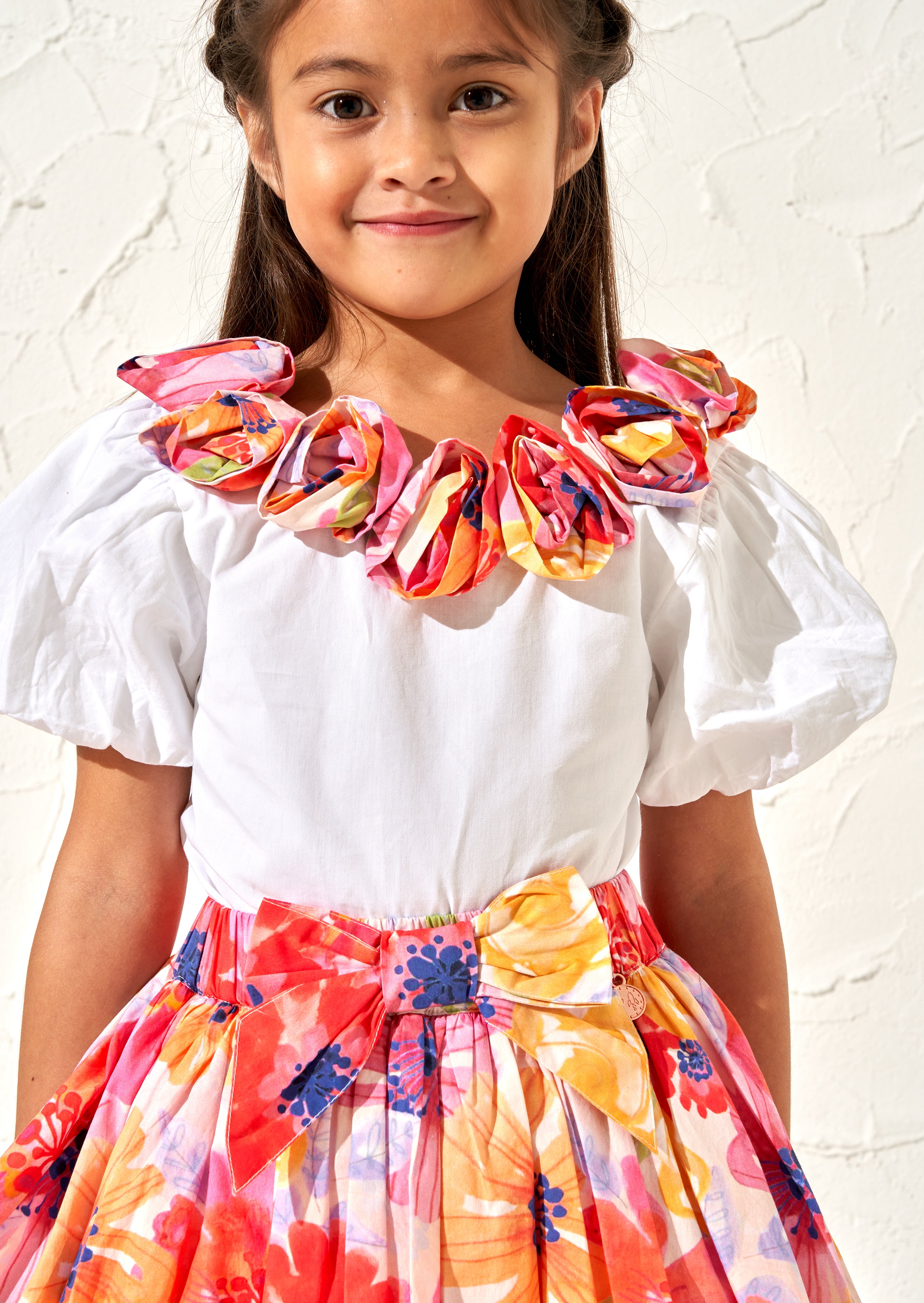 Haut col corsage blanc Sadie