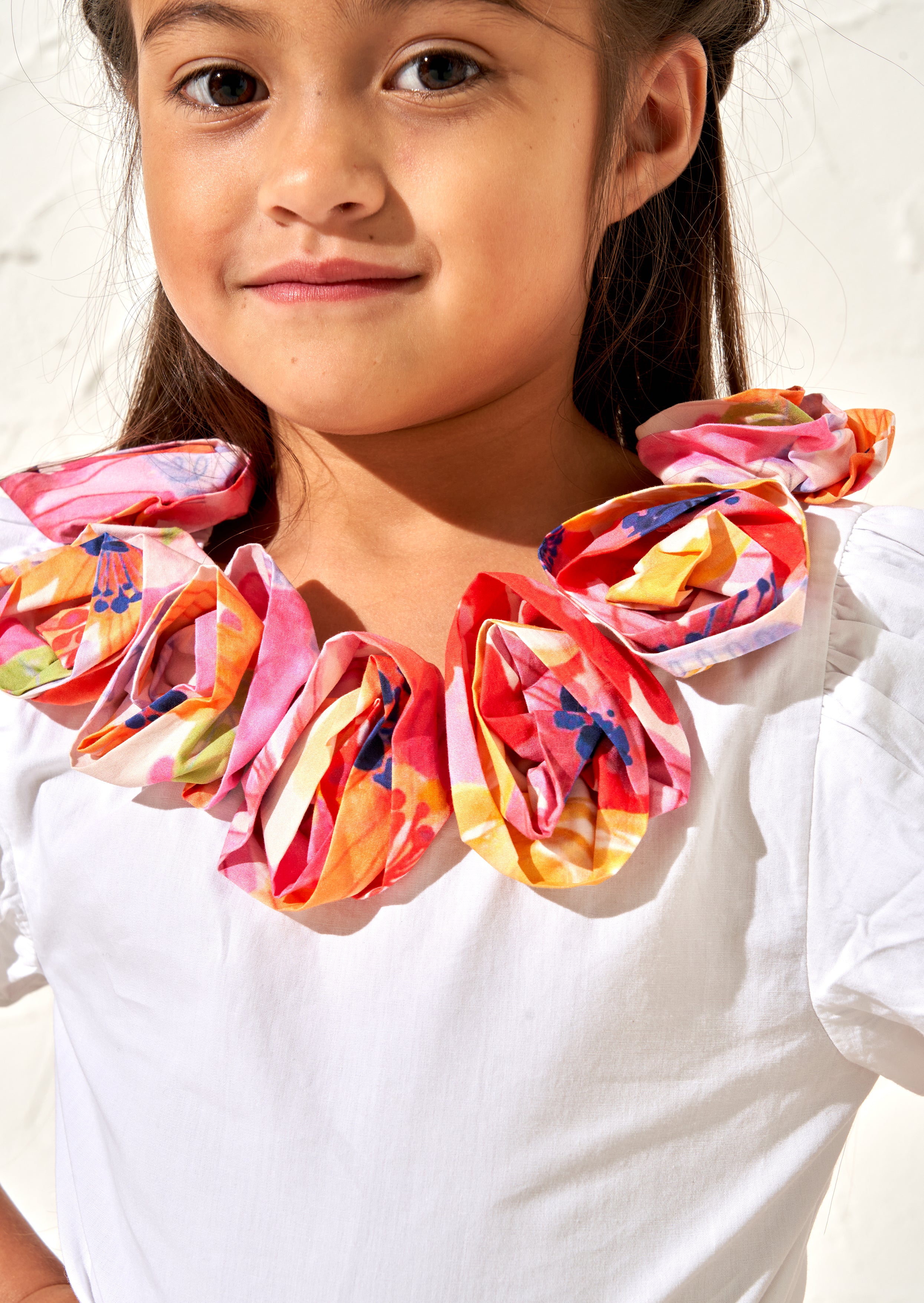 Haut col corsage blanc Sadie