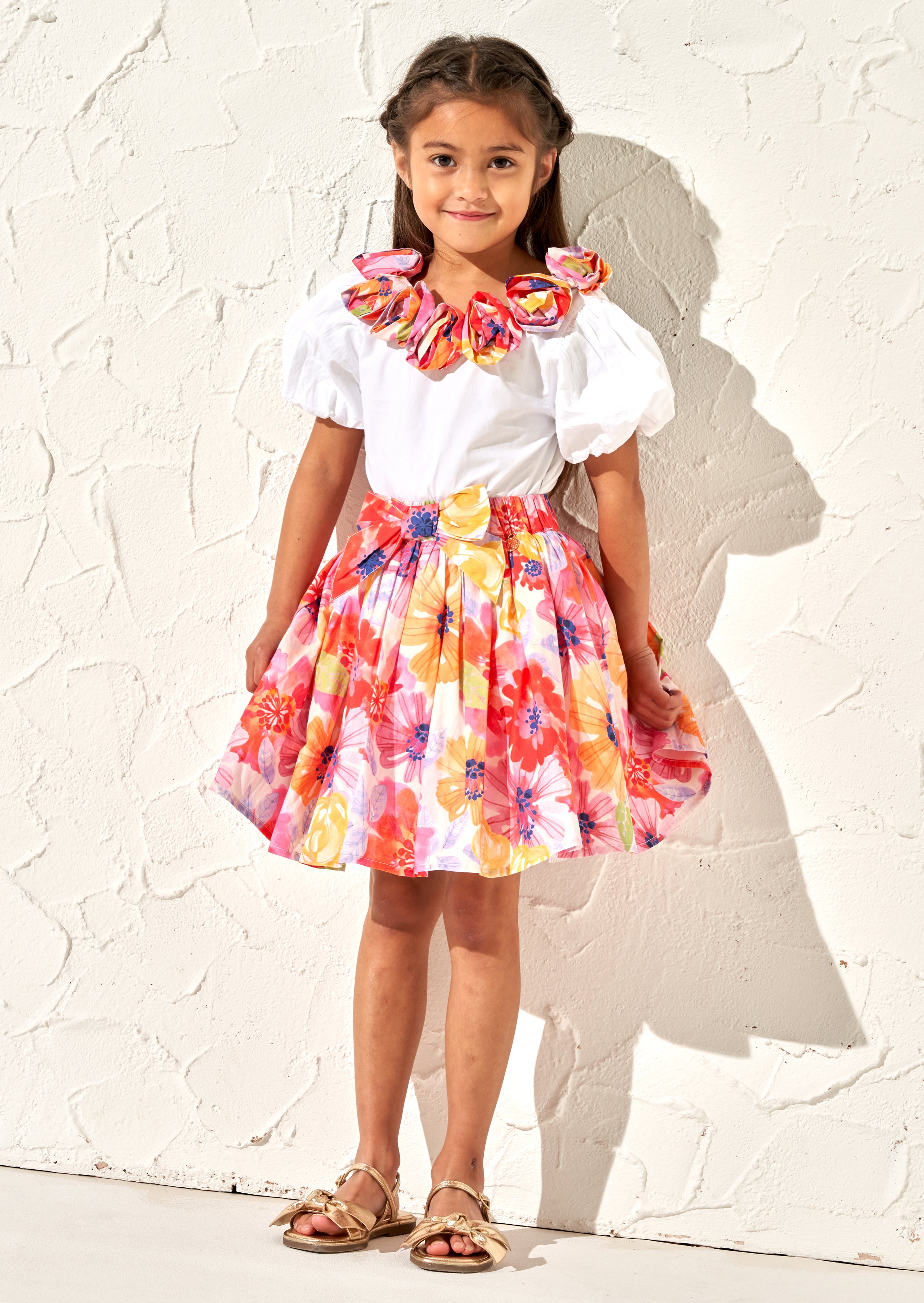 Haut col corsage blanc Sadie