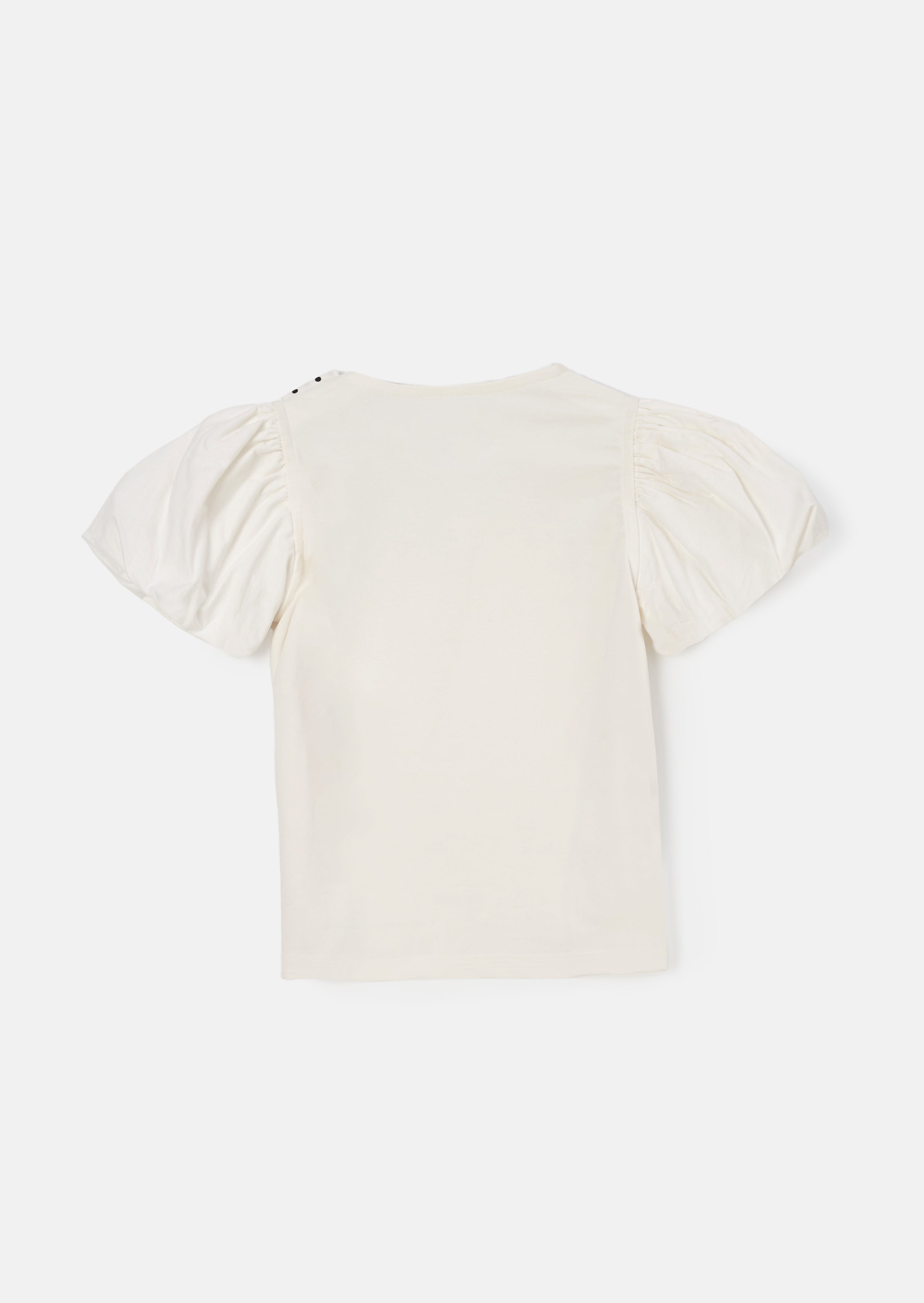 Lottie Nude Gepunktetes Schleifen-T-Shirt