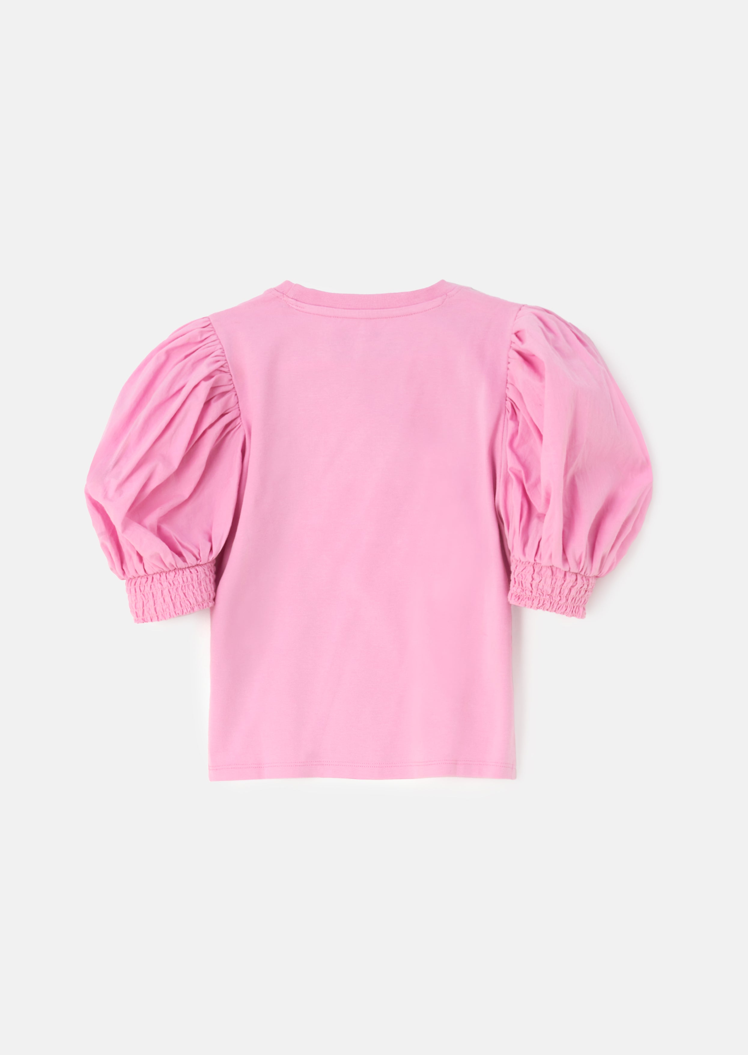Heidi Pink Puff-Ärmel Love Diamante Top