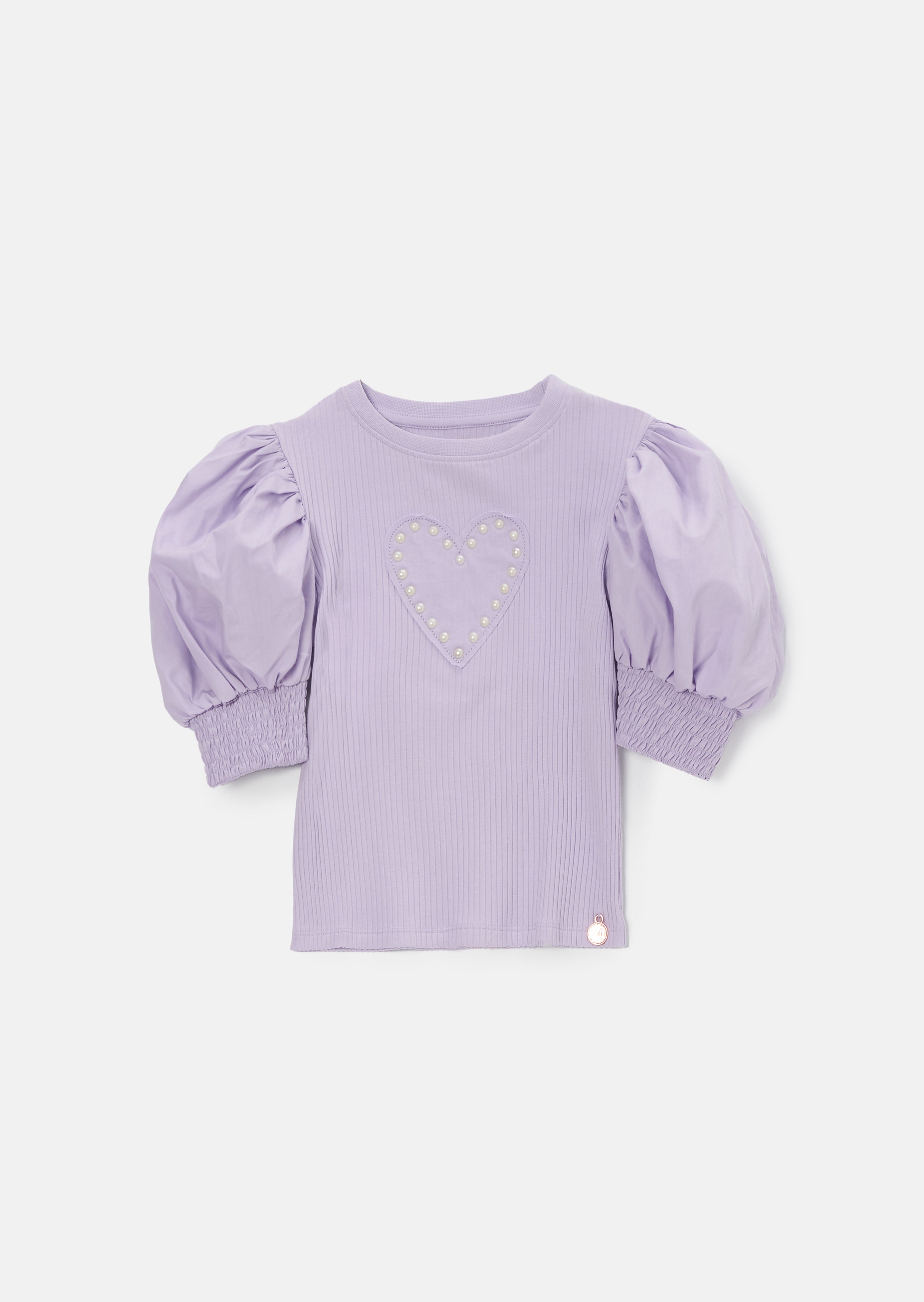 Top a coste cuore viola Agatha