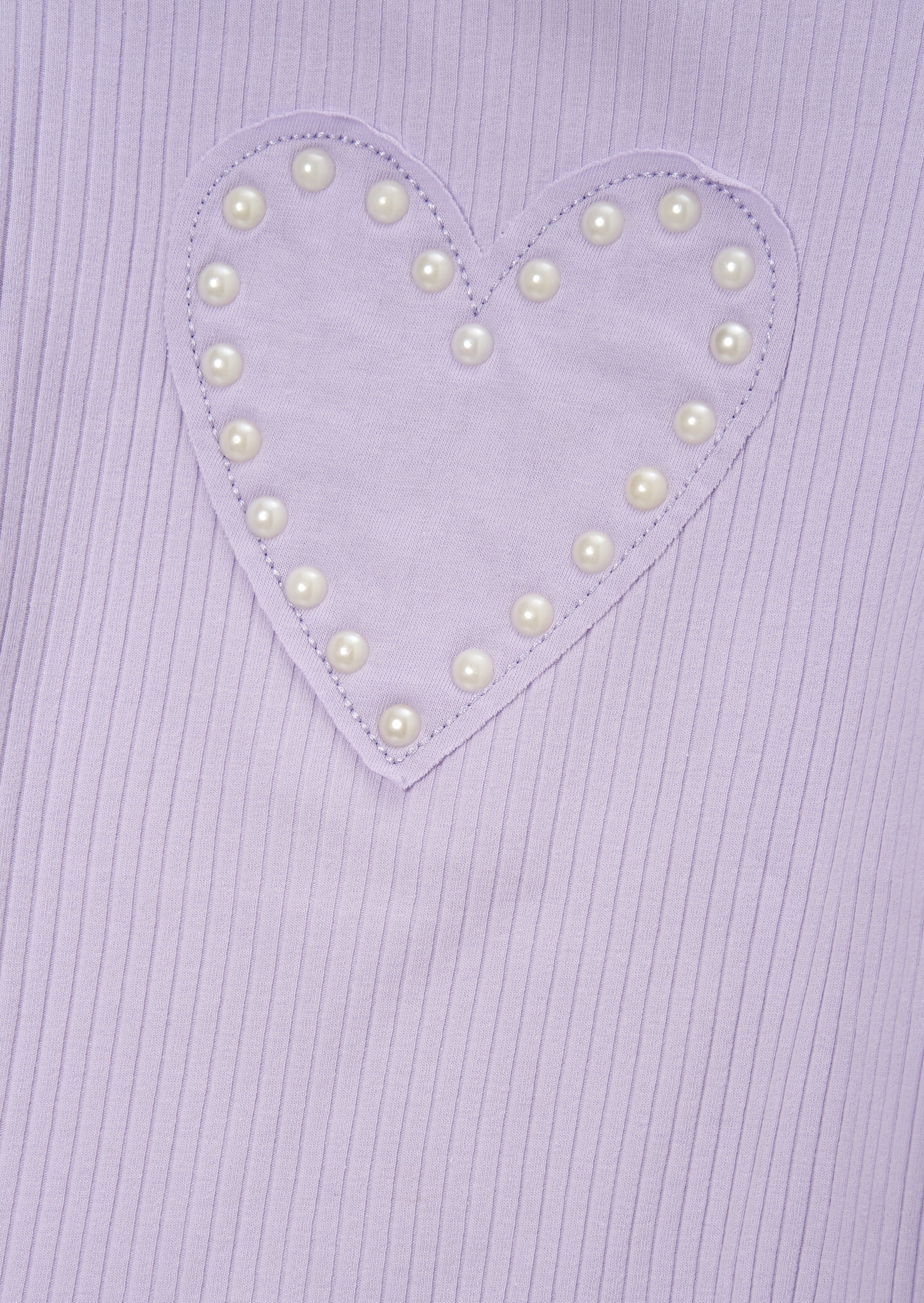 Top a coste cuore viola Agatha