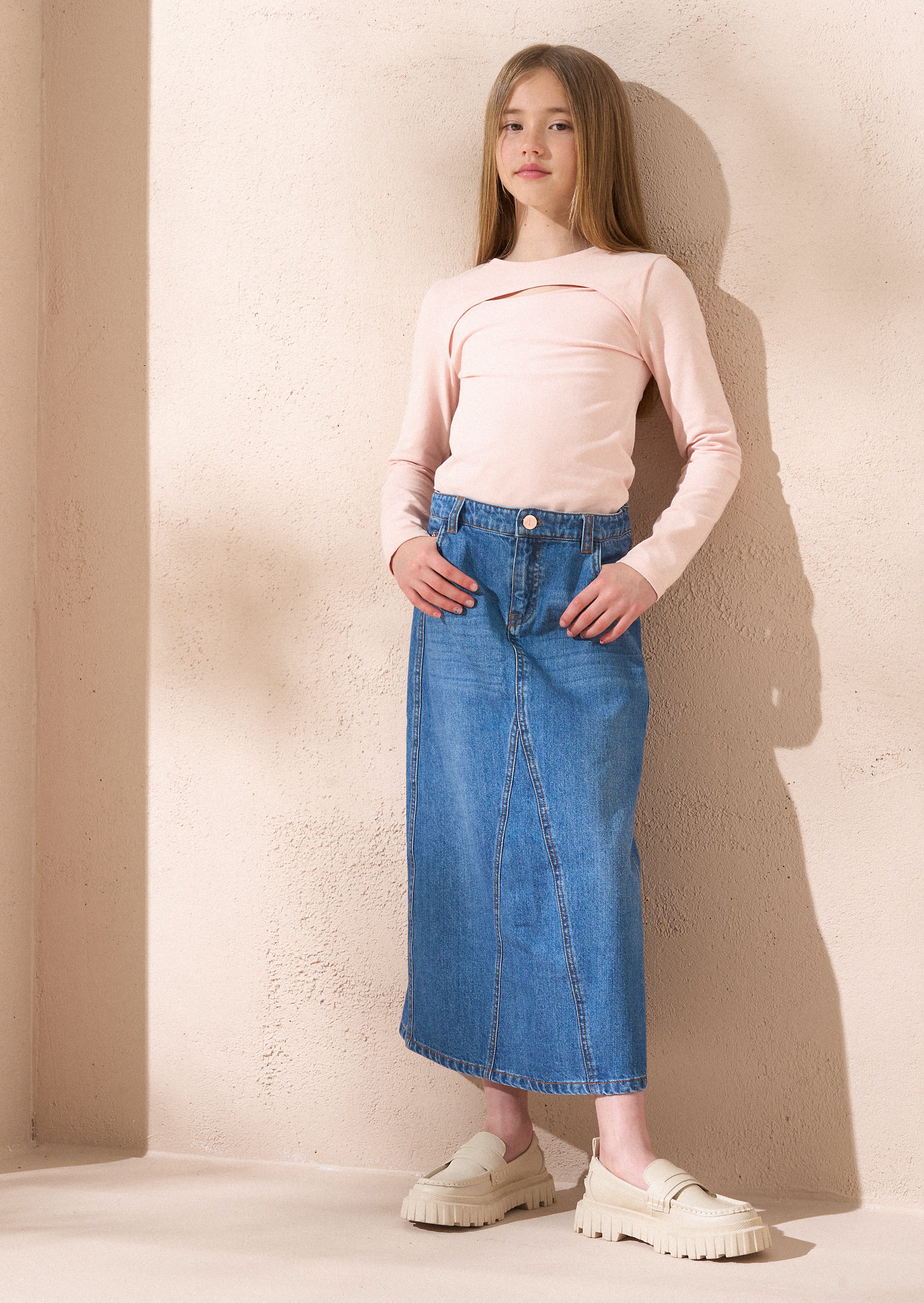 Elle Pink Langarm Schicht-T