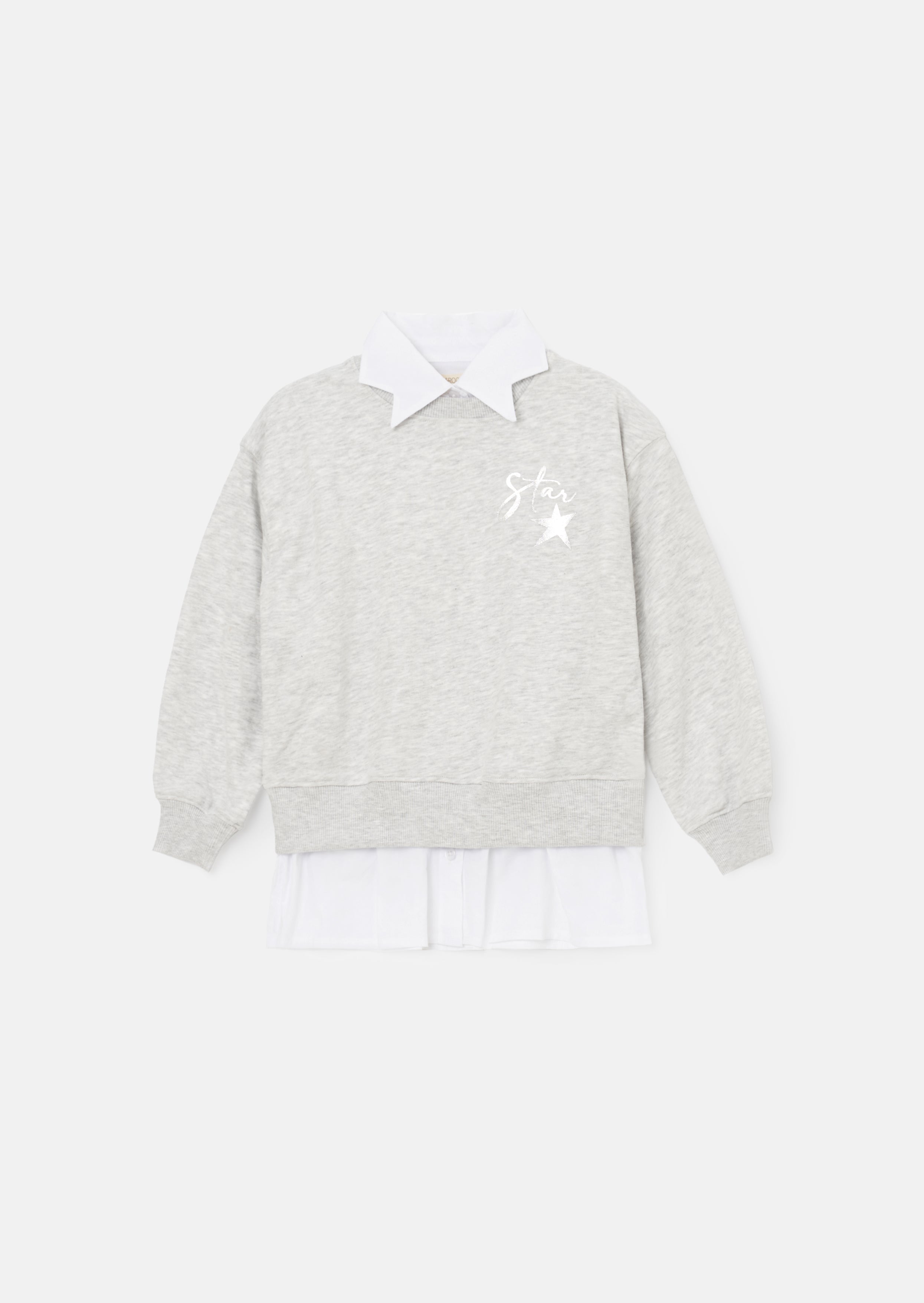 Emilie Grauer Stern Kragen Sweatshirt