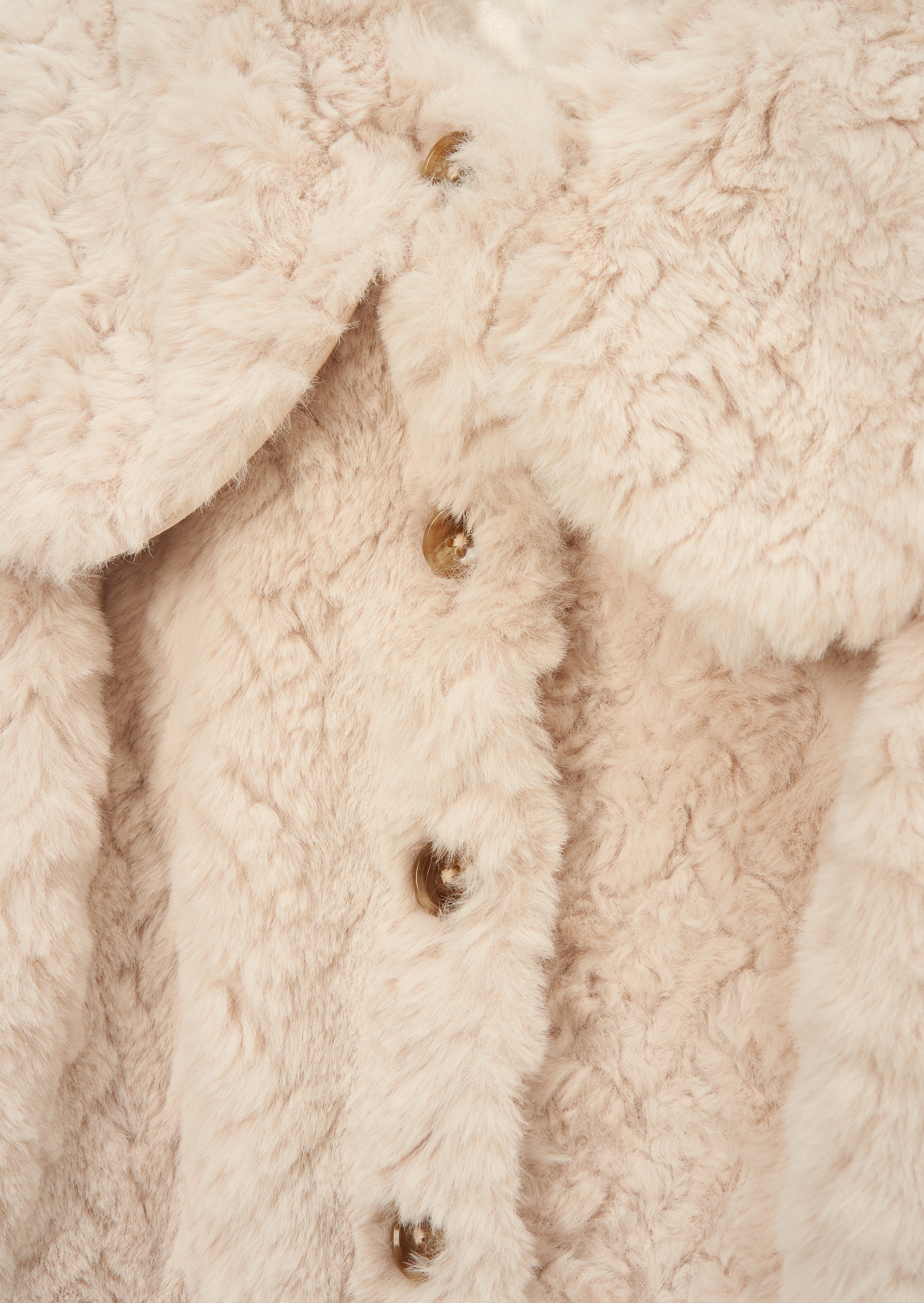 Płaszcz z kołnierzem z futra Cecile Nude Cut Cape
