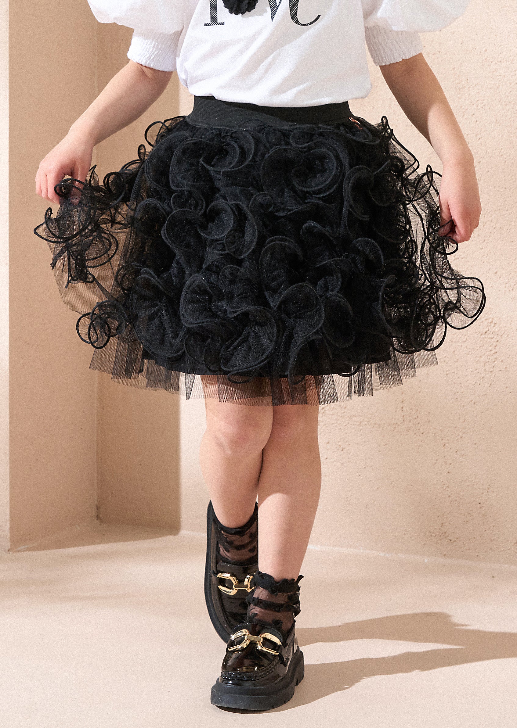 Girls Black Tutu Skirt Angel Rocket