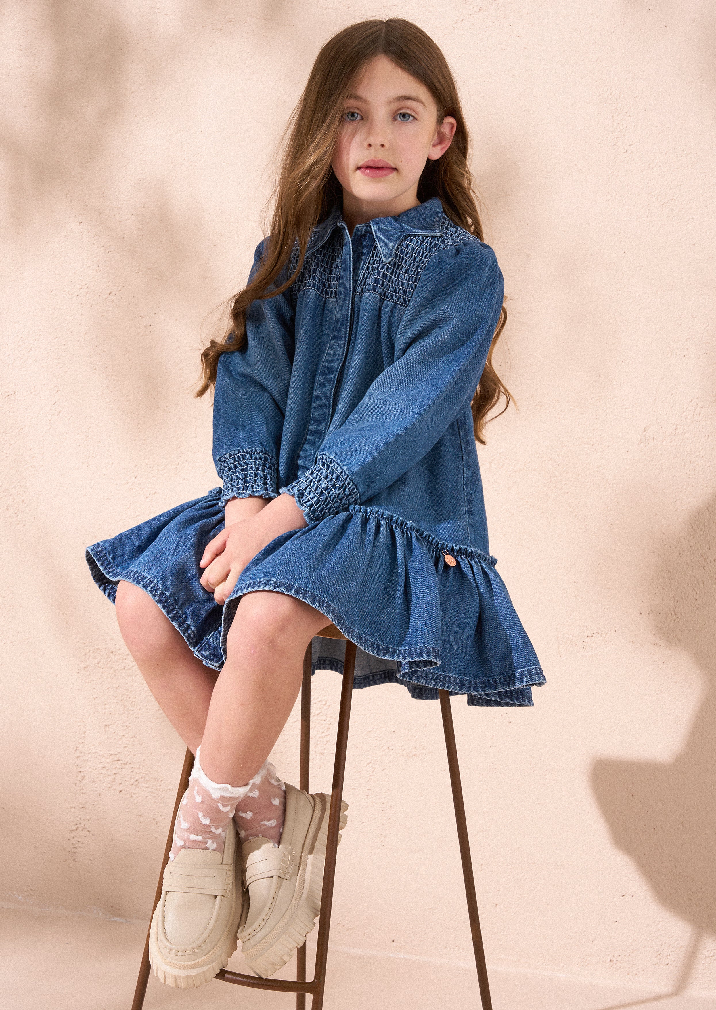 Sukienka z kołnierzem w gwiazdy Rafferty Denim