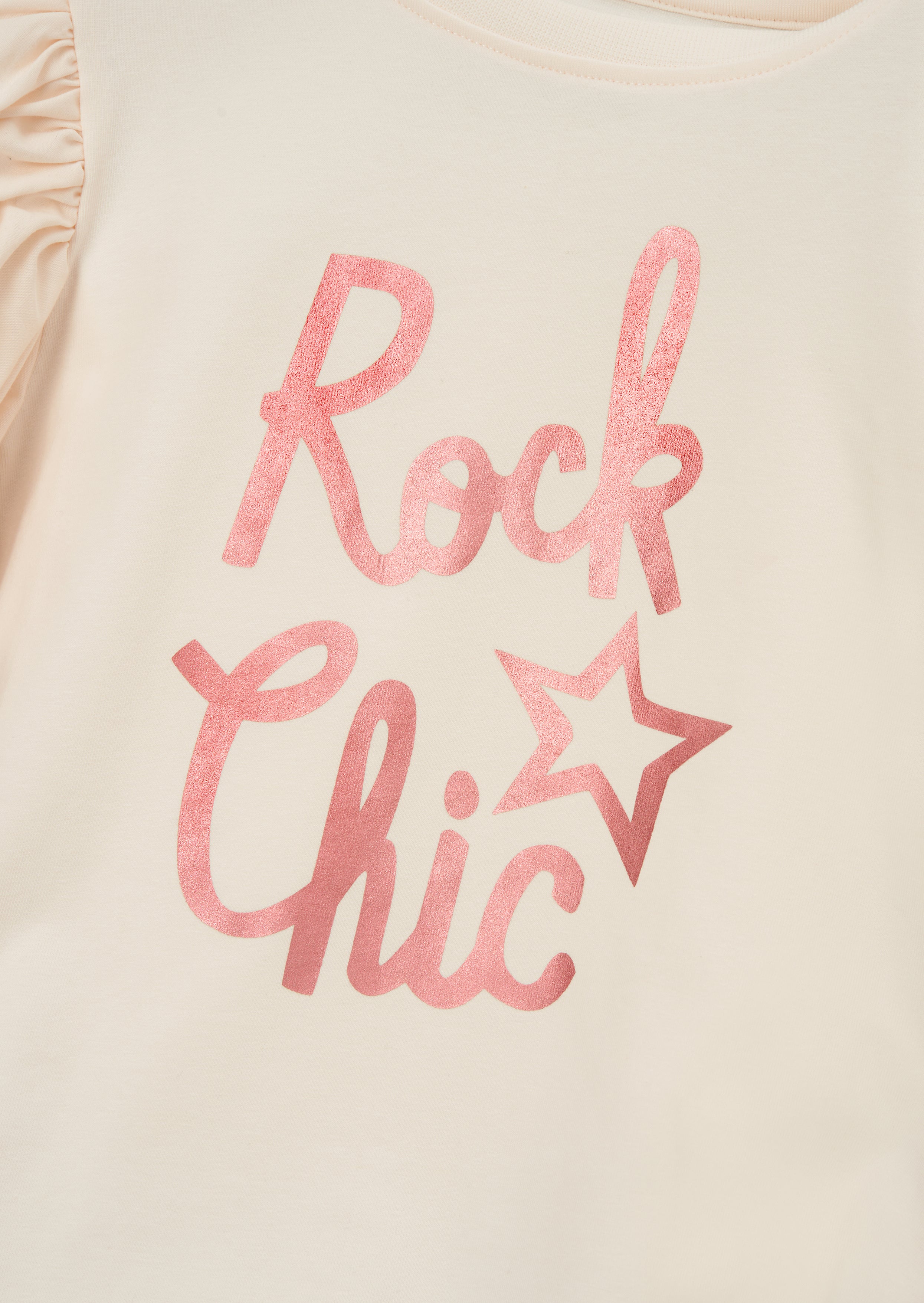 Heidi Pink Puff-Ärmel Rock T-Shirt