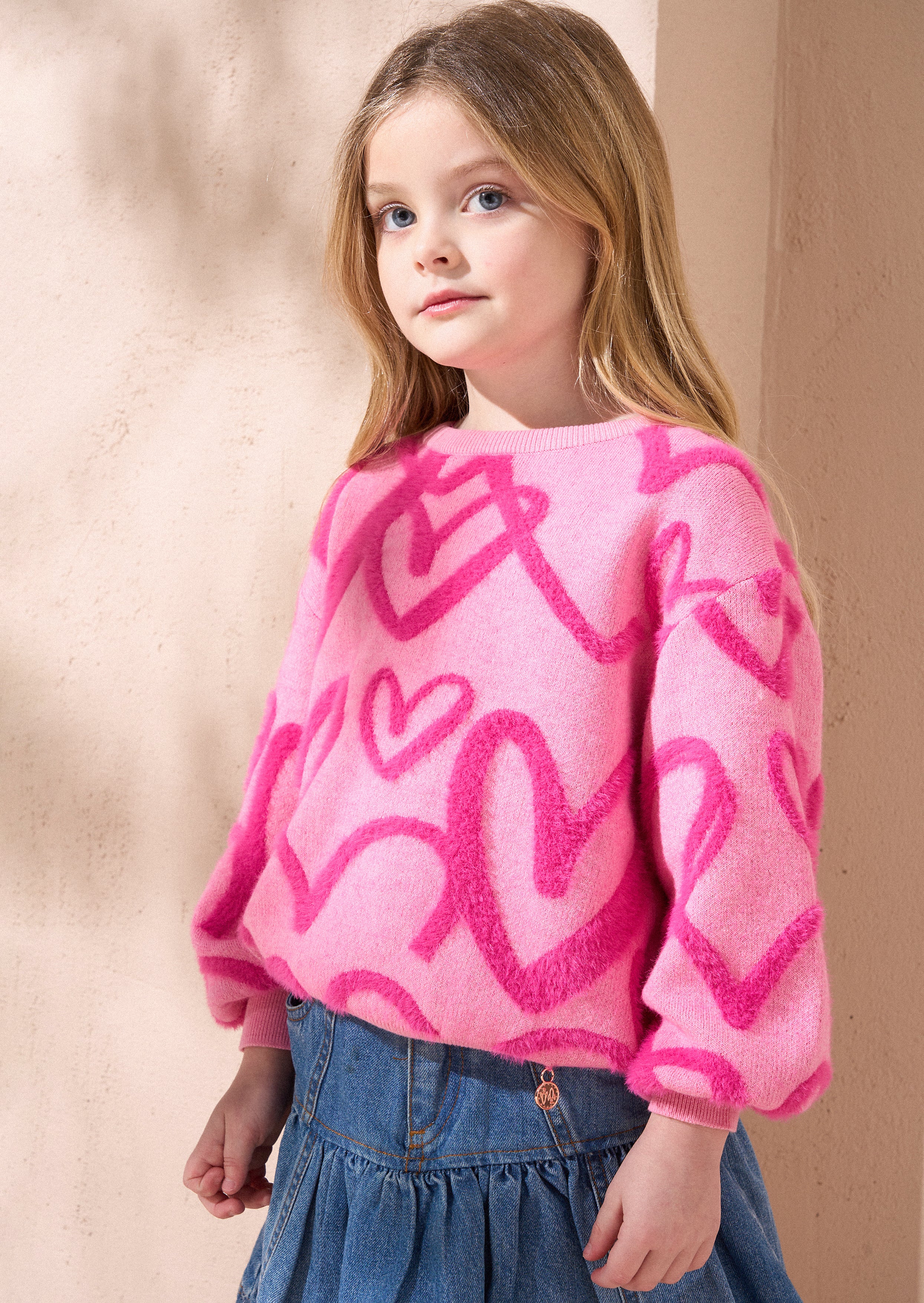 Harlow Pink Heart Jumper