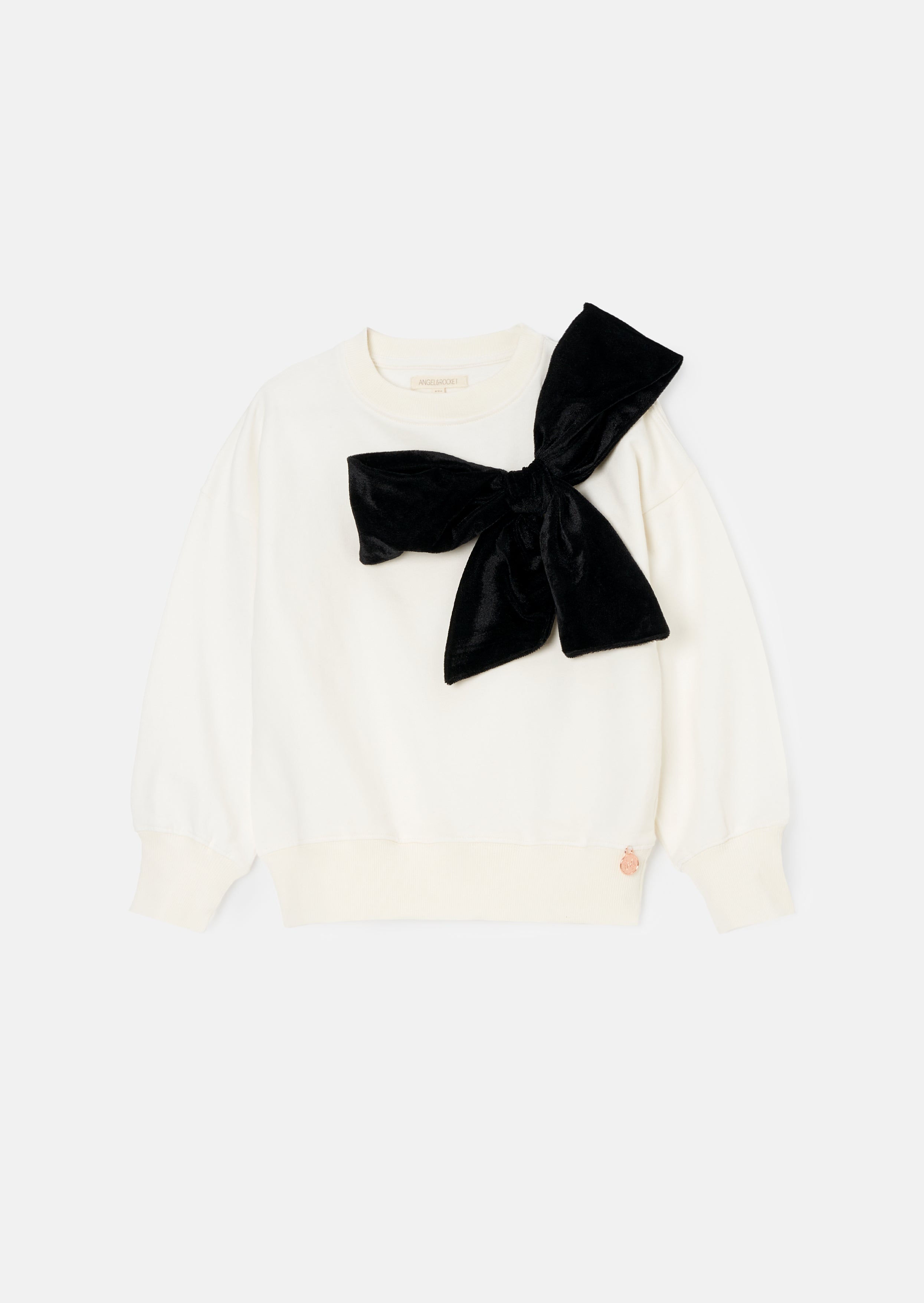 Paige Elfenbein Samt Schleifen Sweatshirt