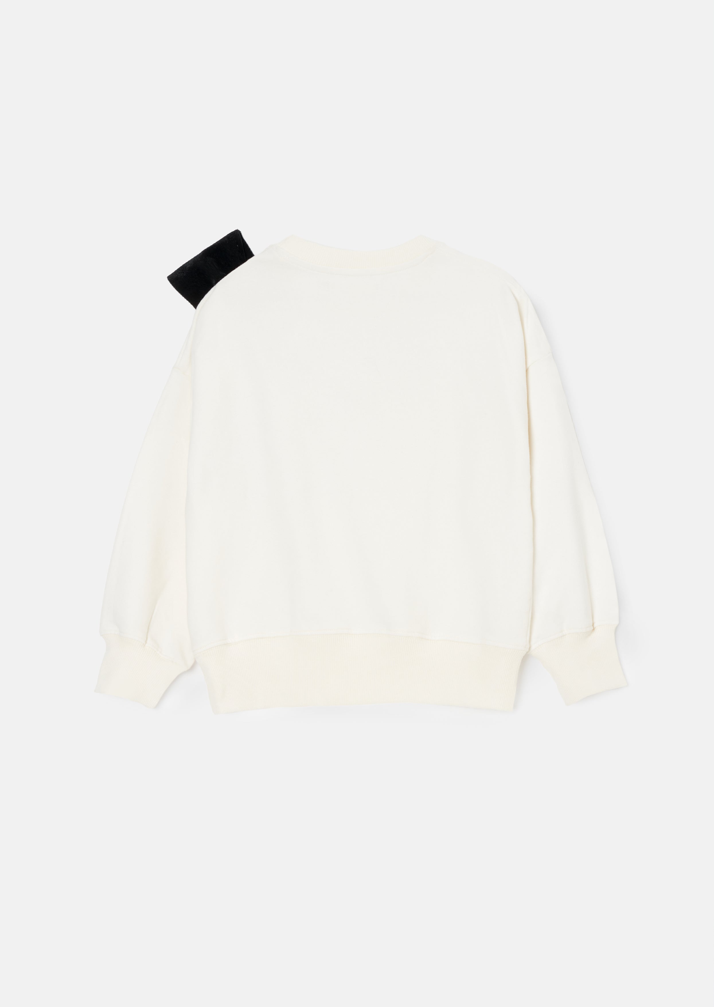 Paige Elfenbein Samt Schleifen Sweatshirt