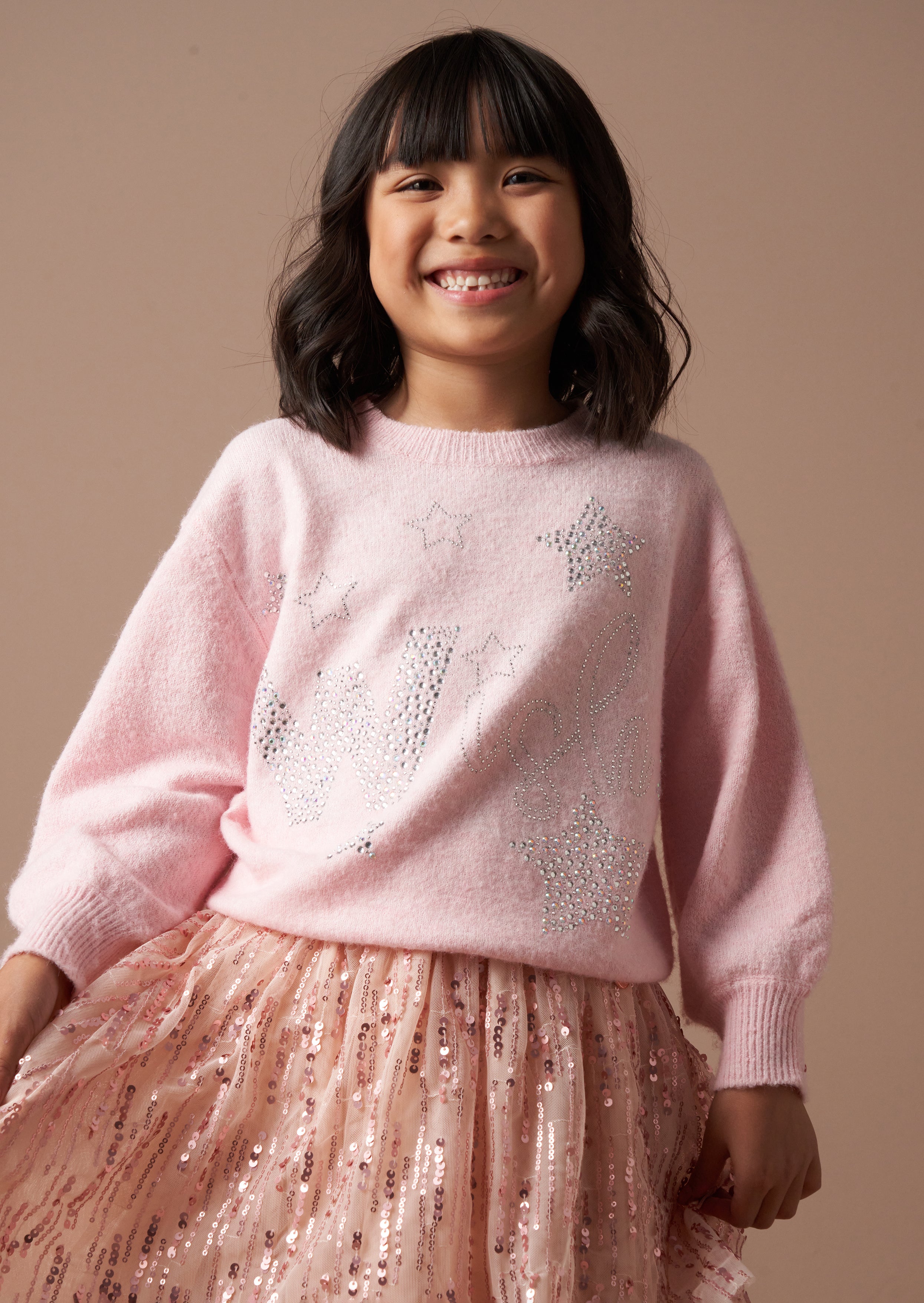 Grace Pink Wunsch Glitzer Pullover