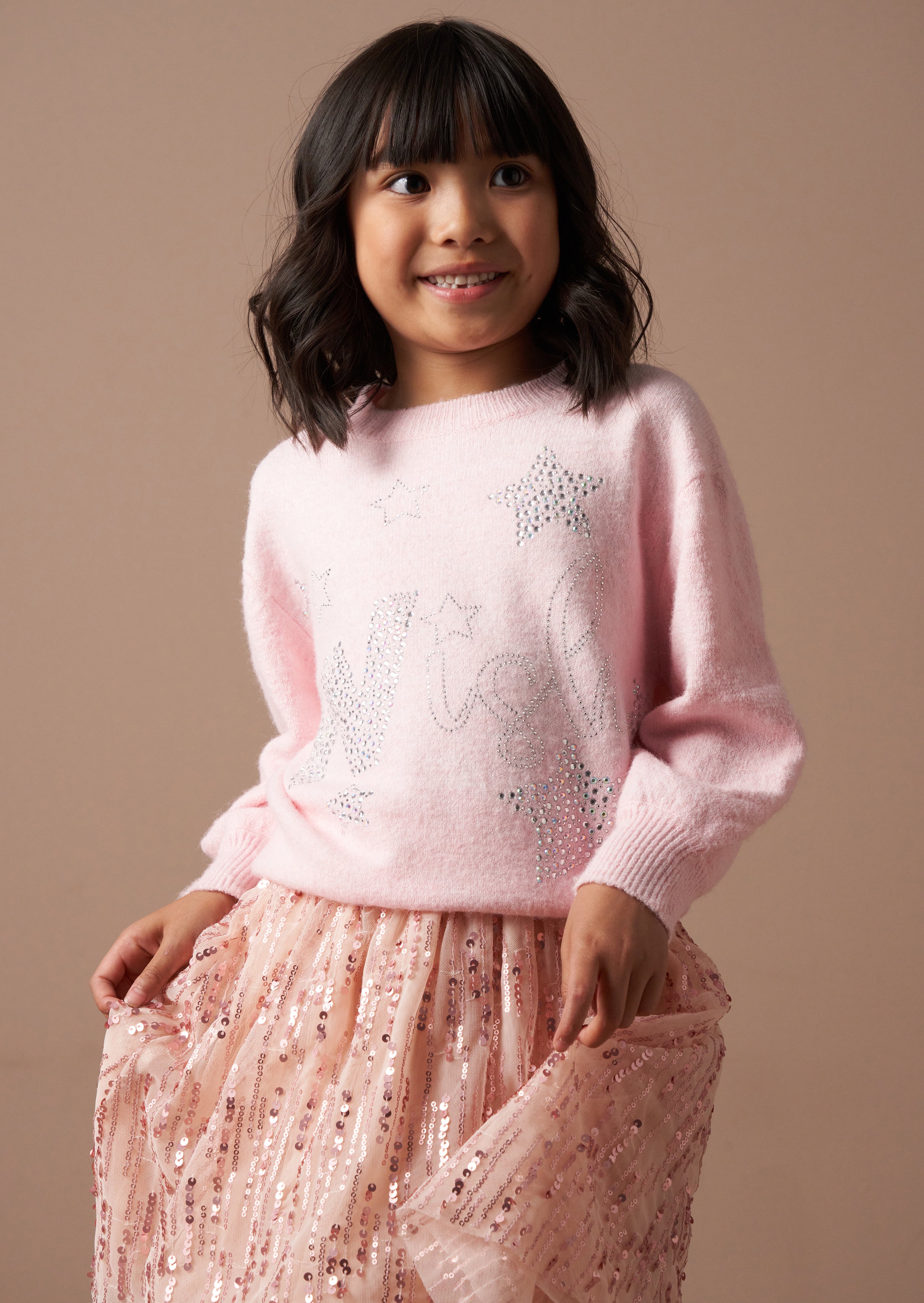 Grace Pink Wunsch Glitzer Pullover