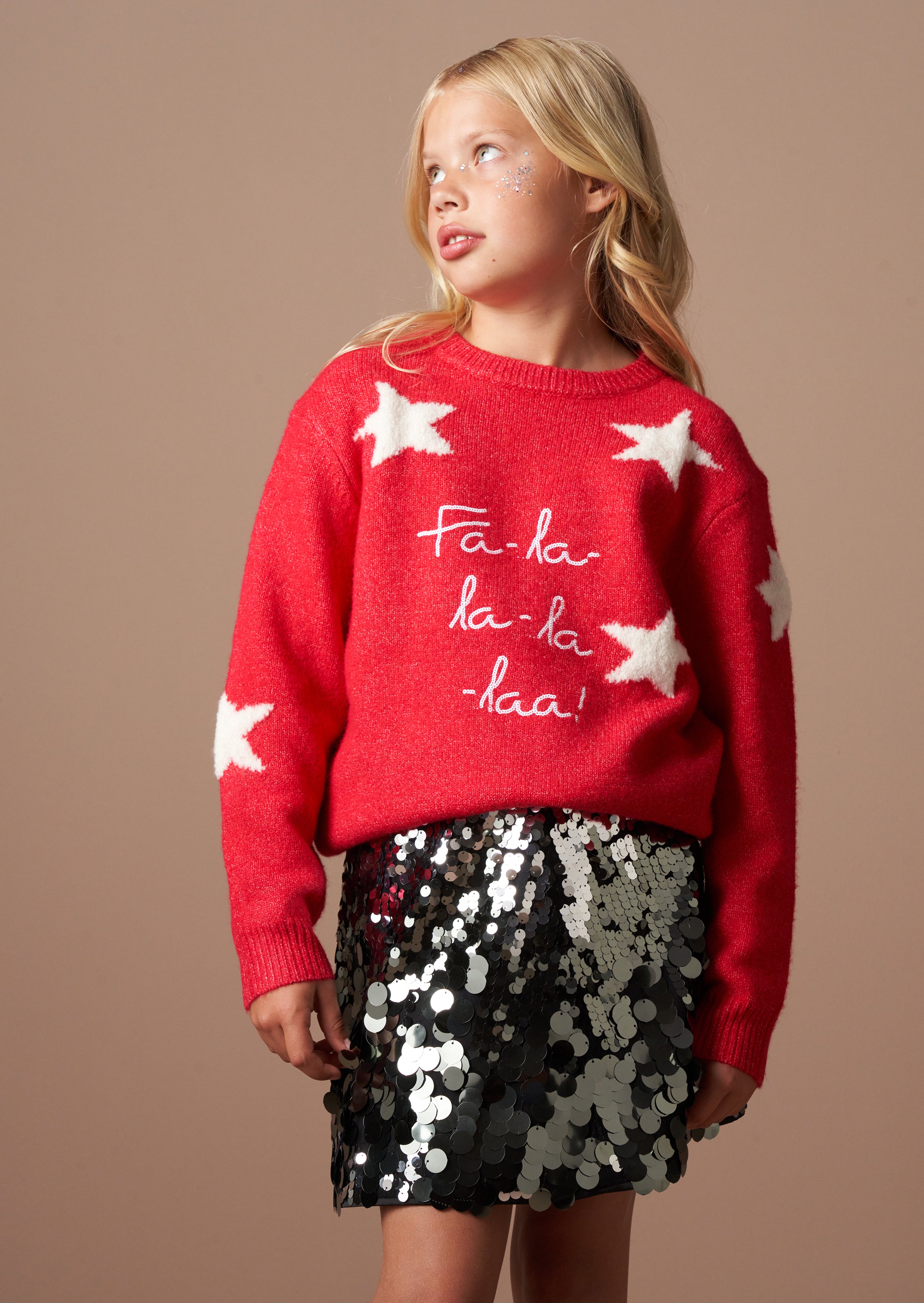 Mary Red FA LA LA Sweter