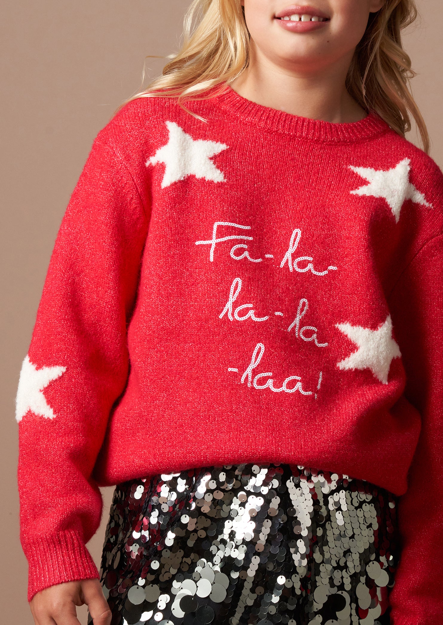 Mary Red FA LA LA Sweter