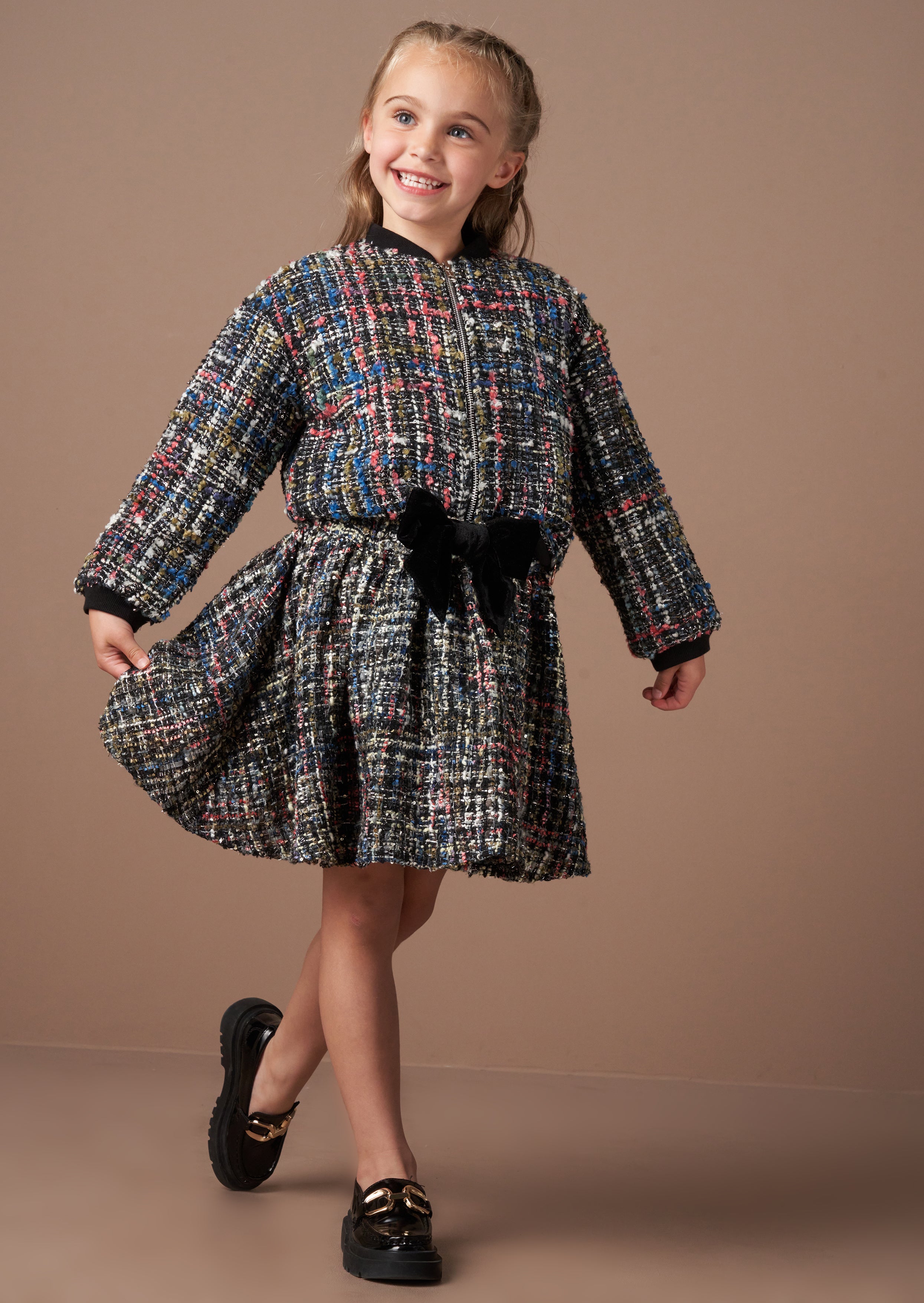 Dancia schwarzer Tweed-Rock