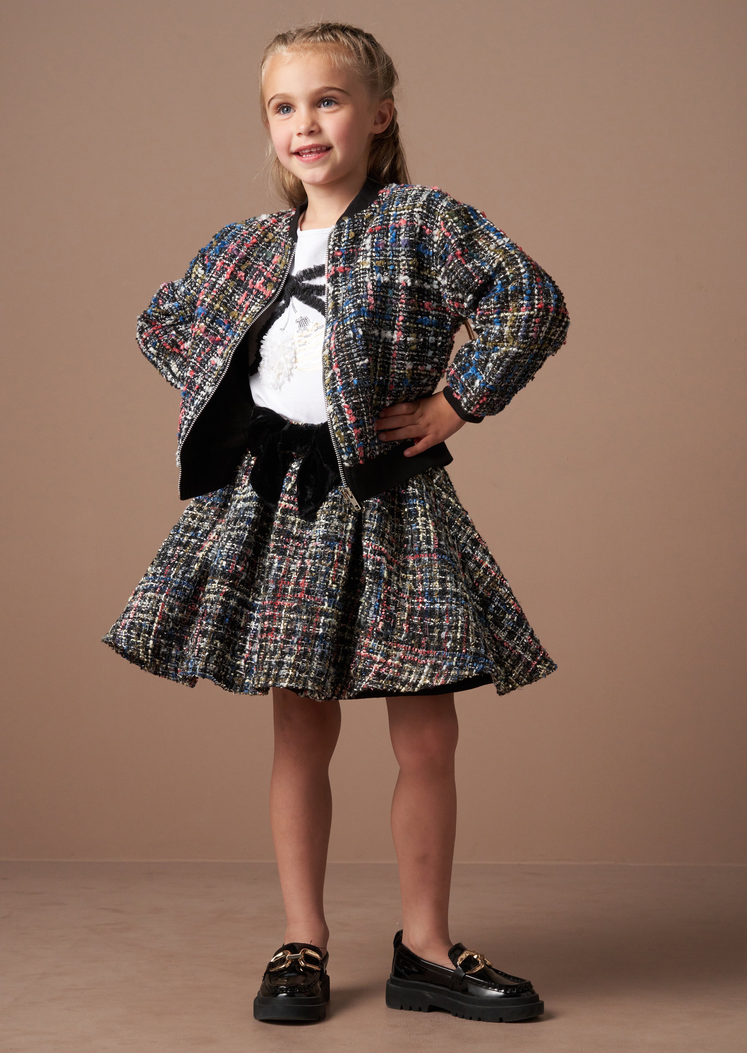 Dancia schwarzer Tweed-Rock