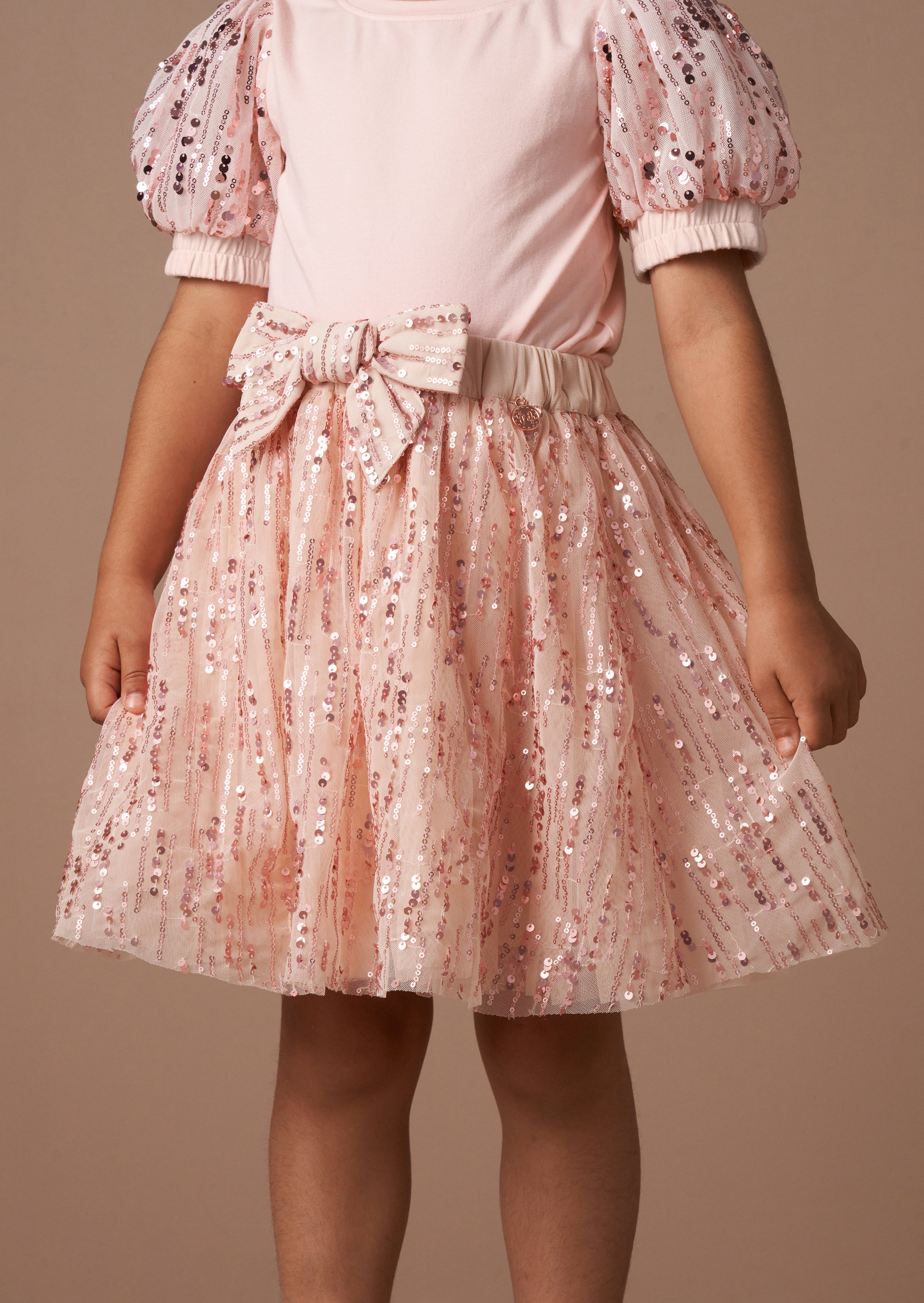 Elle rosa Paillettenrock