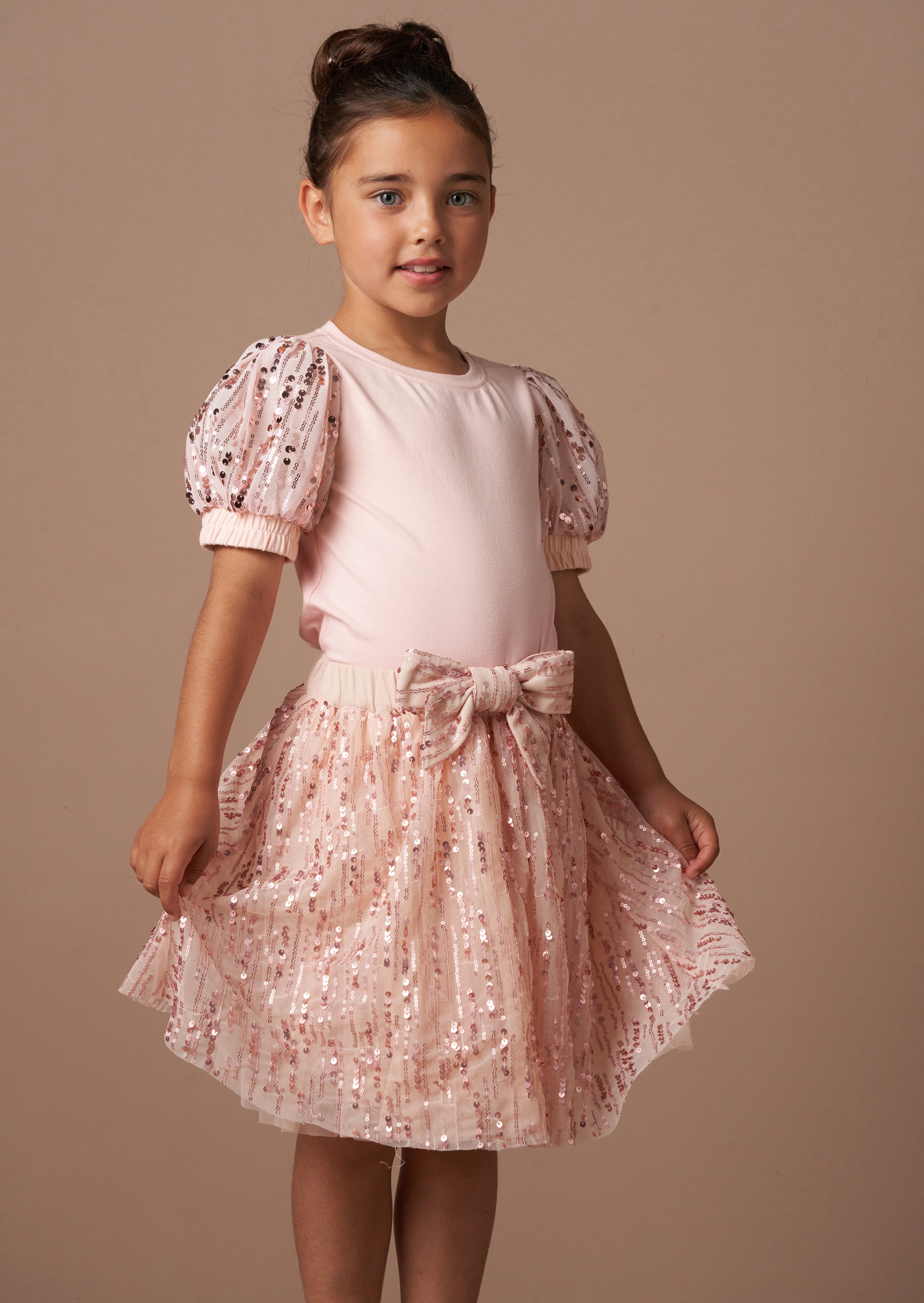 Elle rosa Paillettenrock