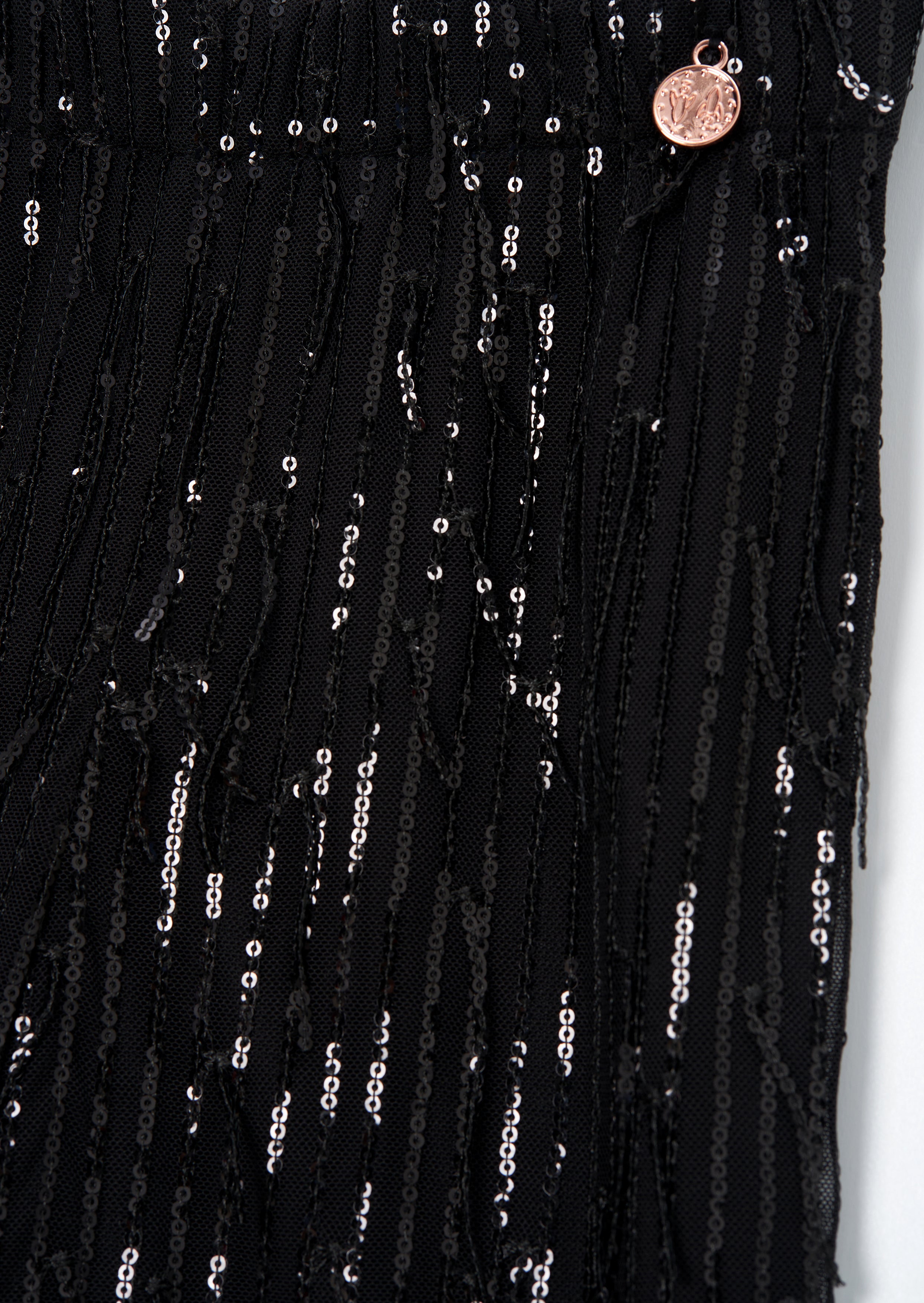 بنطلون Sadie Black Tassel Sequin
