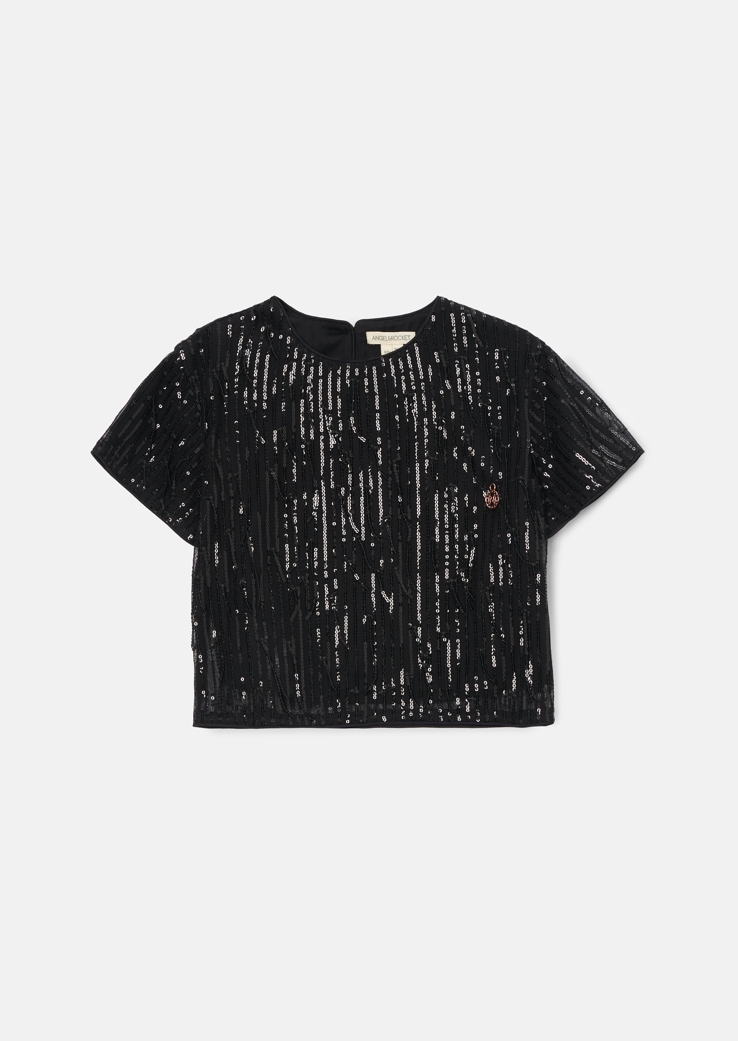 Sadie Schwarzes Quasten Pailletten Top
