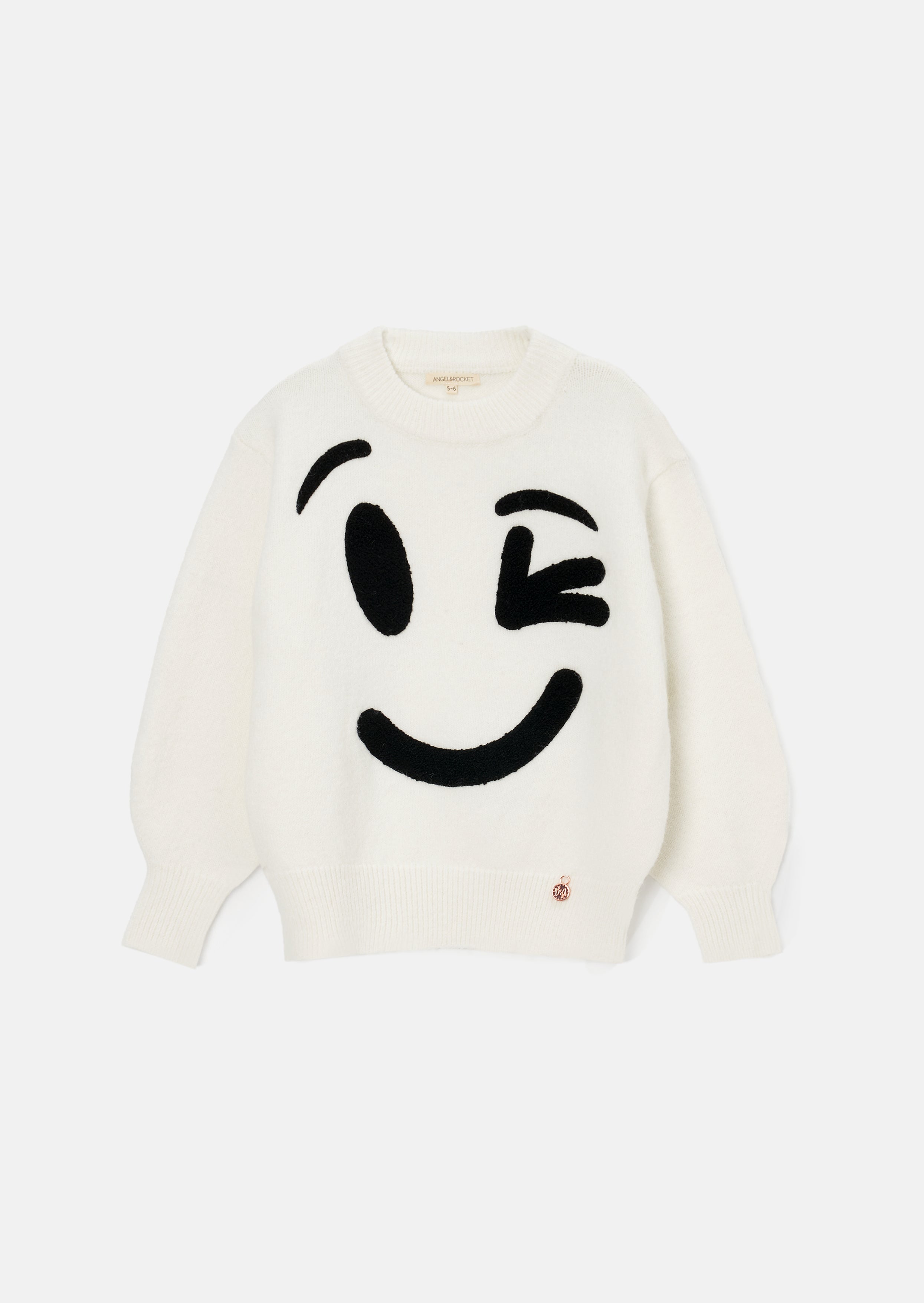 Shanti Elfenbein Smiley-Gesicht Pullover