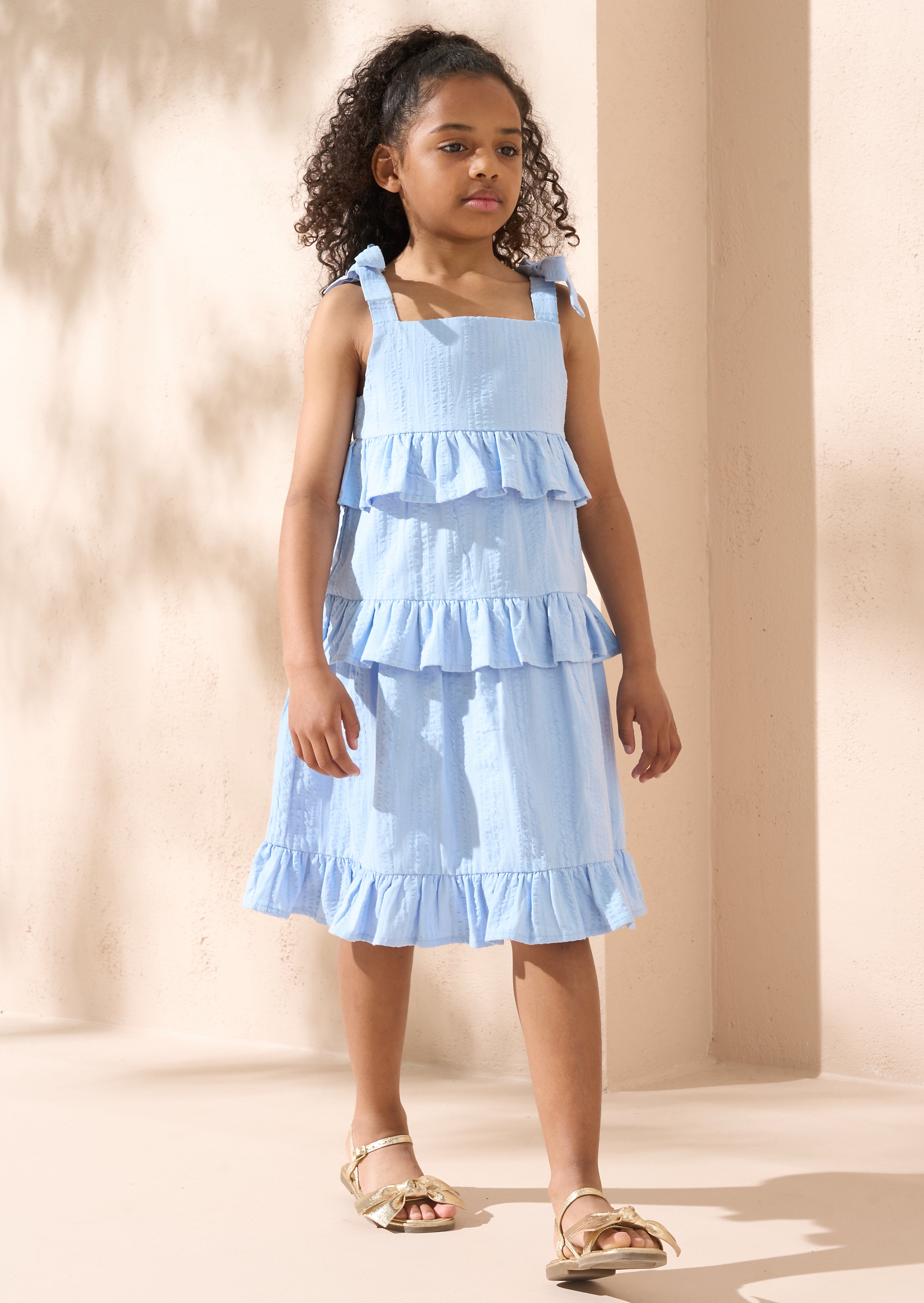 Nola blaues Sommerkleid