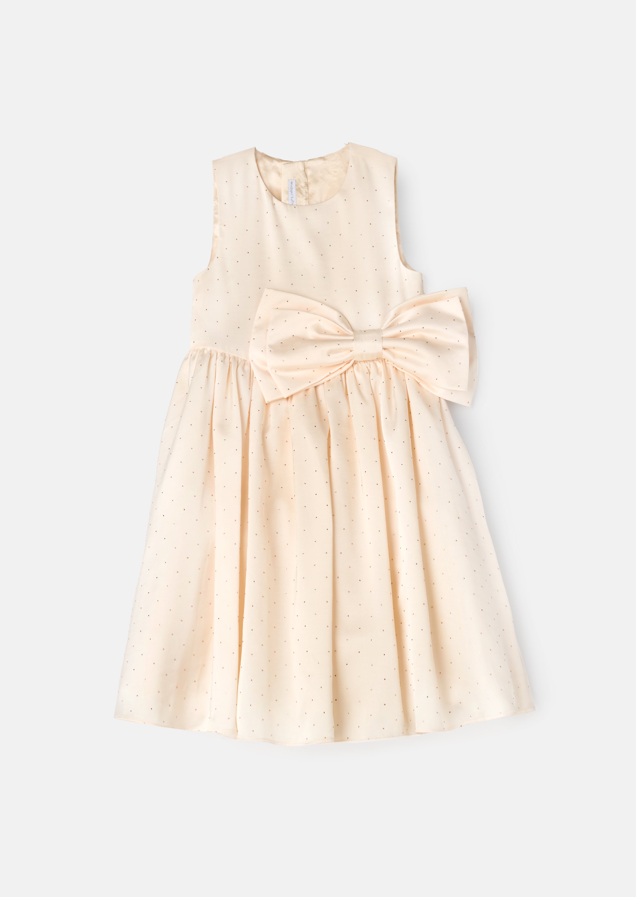 Sukienka Sophie Cream z kokardą Diamonte